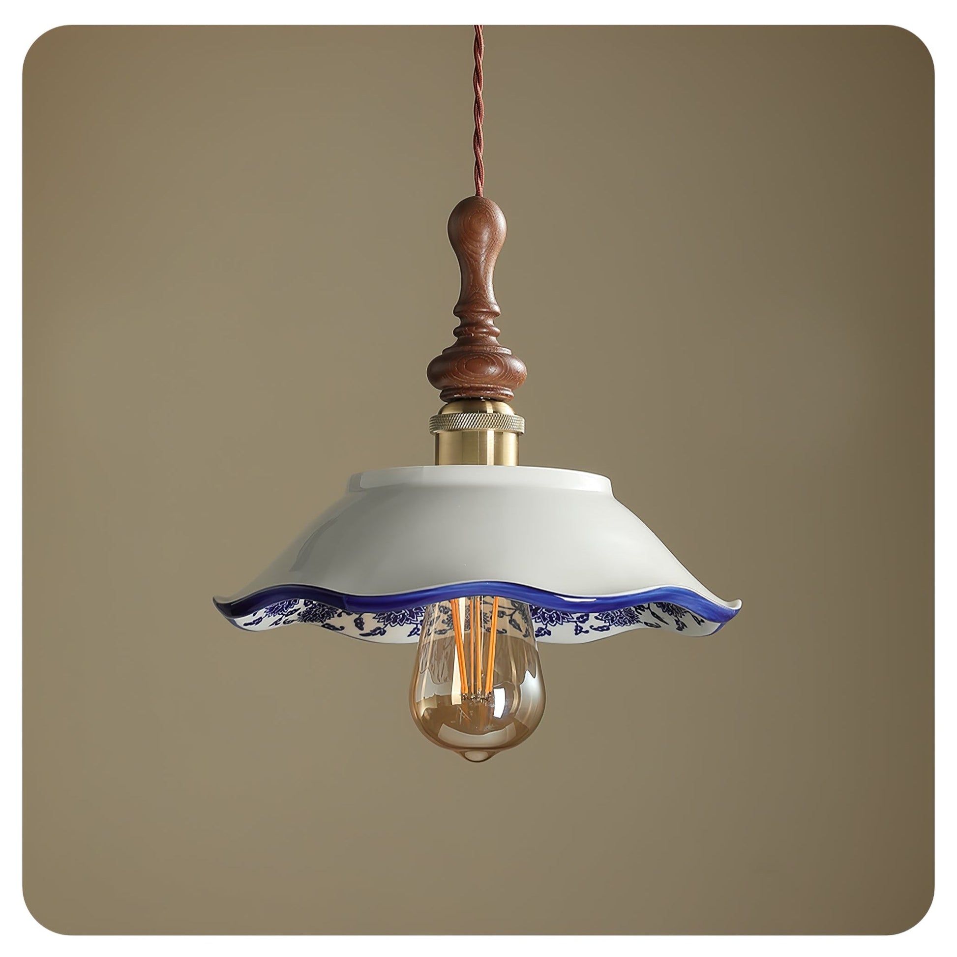 Ciraeor Delft Ceramic Pendant Light-Neutral Decor