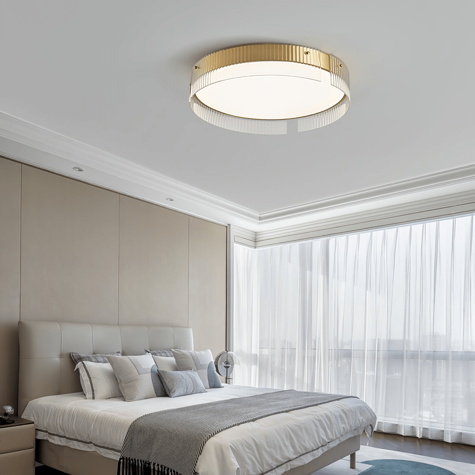 Ovenaris Modern Minimalist Brass Ceiling Light-Neutral Decor
