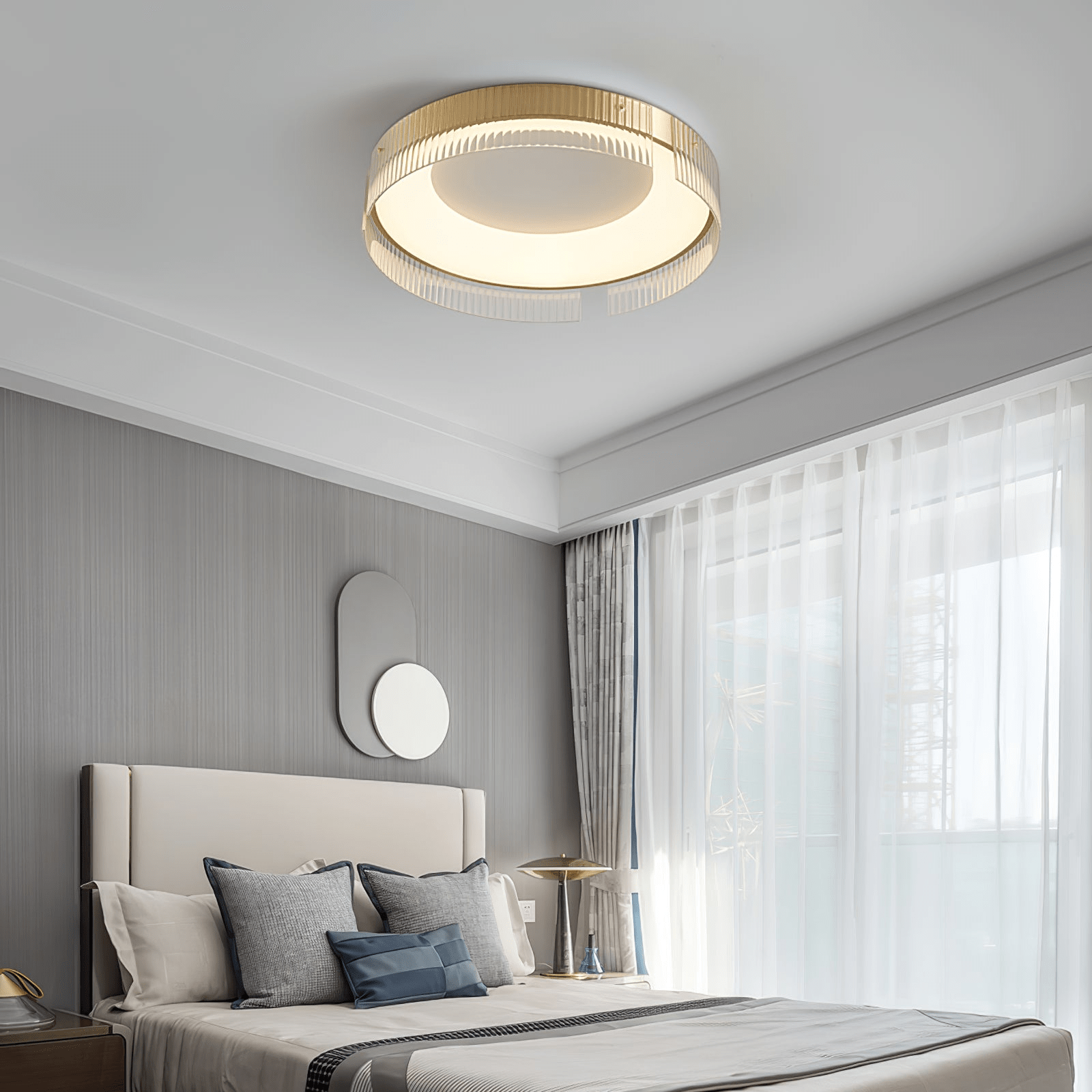 Ovenaris Modern Minimalist Brass Ceiling Light-Neutral Decor