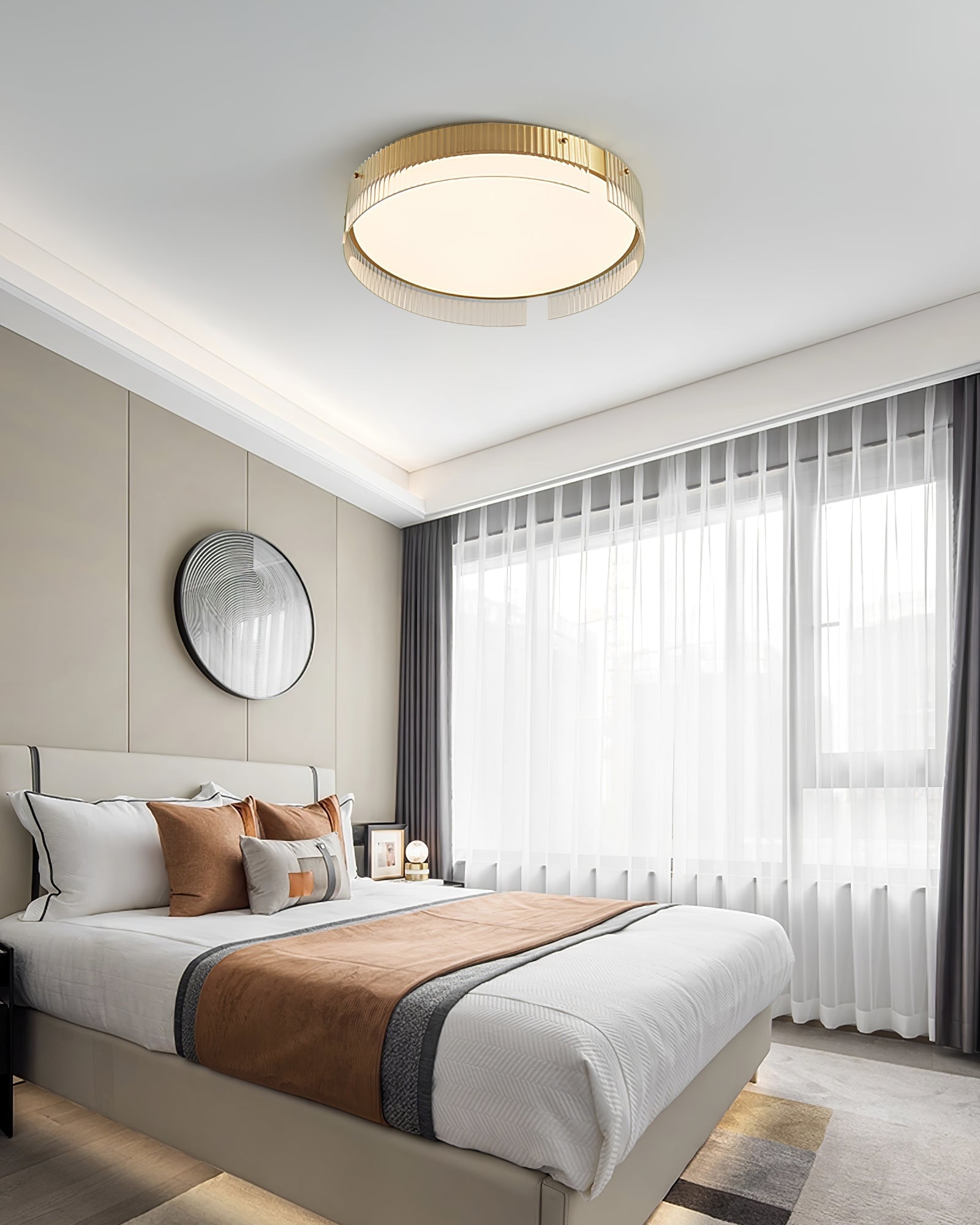 Ovenaris Modern Minimalist Brass Ceiling Light-Neutral Decor