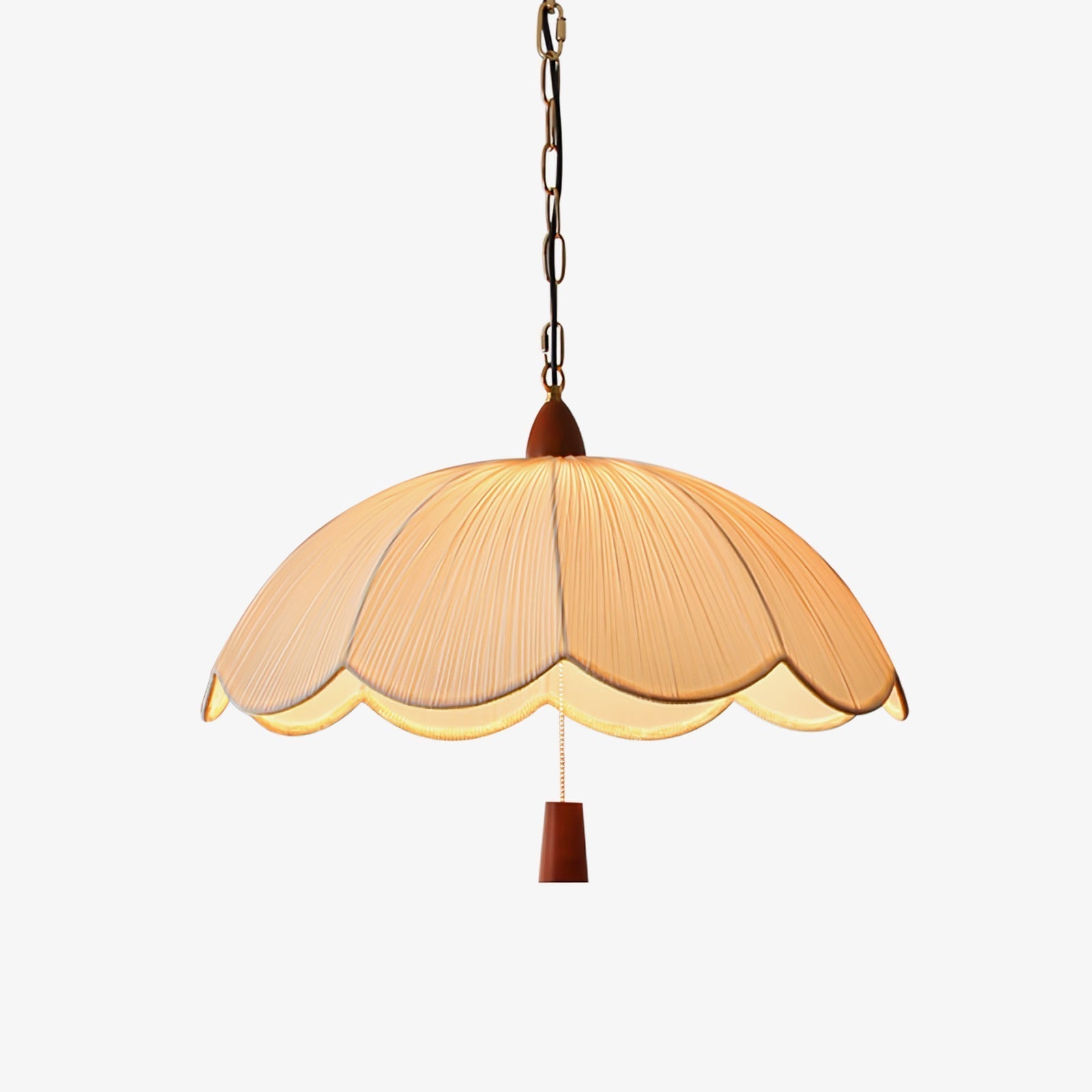 Vephael Art Nouveau Fabric Pendant Light-Neutral Decor