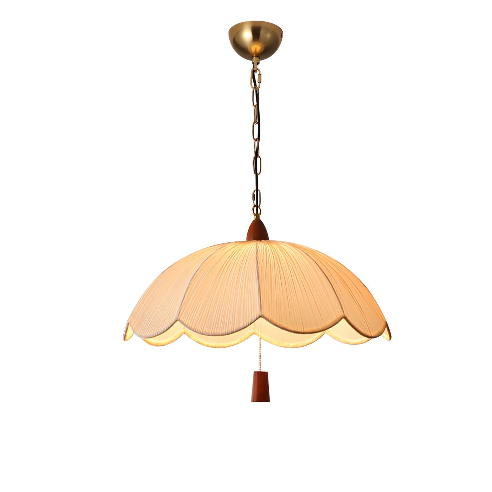 Vephael Art Nouveau Fabric Pendant Light-Neutral Decor