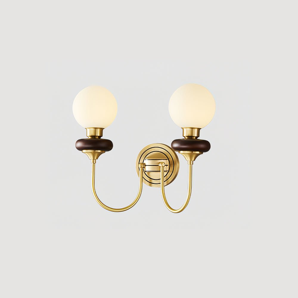 Kiroxen Wall Lamp Premium Nordic Art Walnut Glass-Neutral Decor