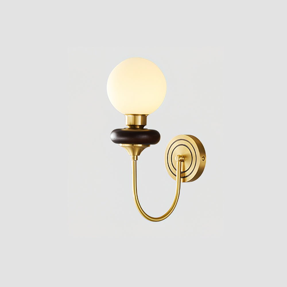 Kiroxen Wall Lamp Premium Nordic Art Walnut Glass-Neutral Decor