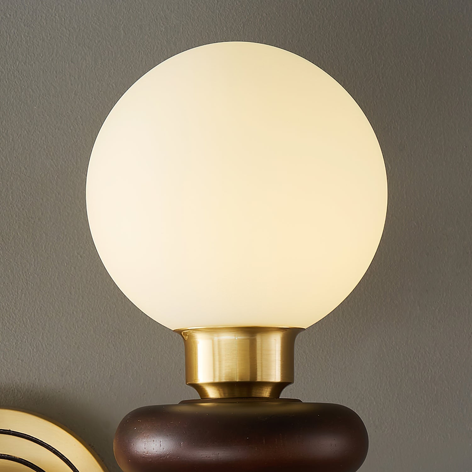 Kiroxen Wall Lamp Premium Nordic Art Walnut Glass-Neutral Decor
