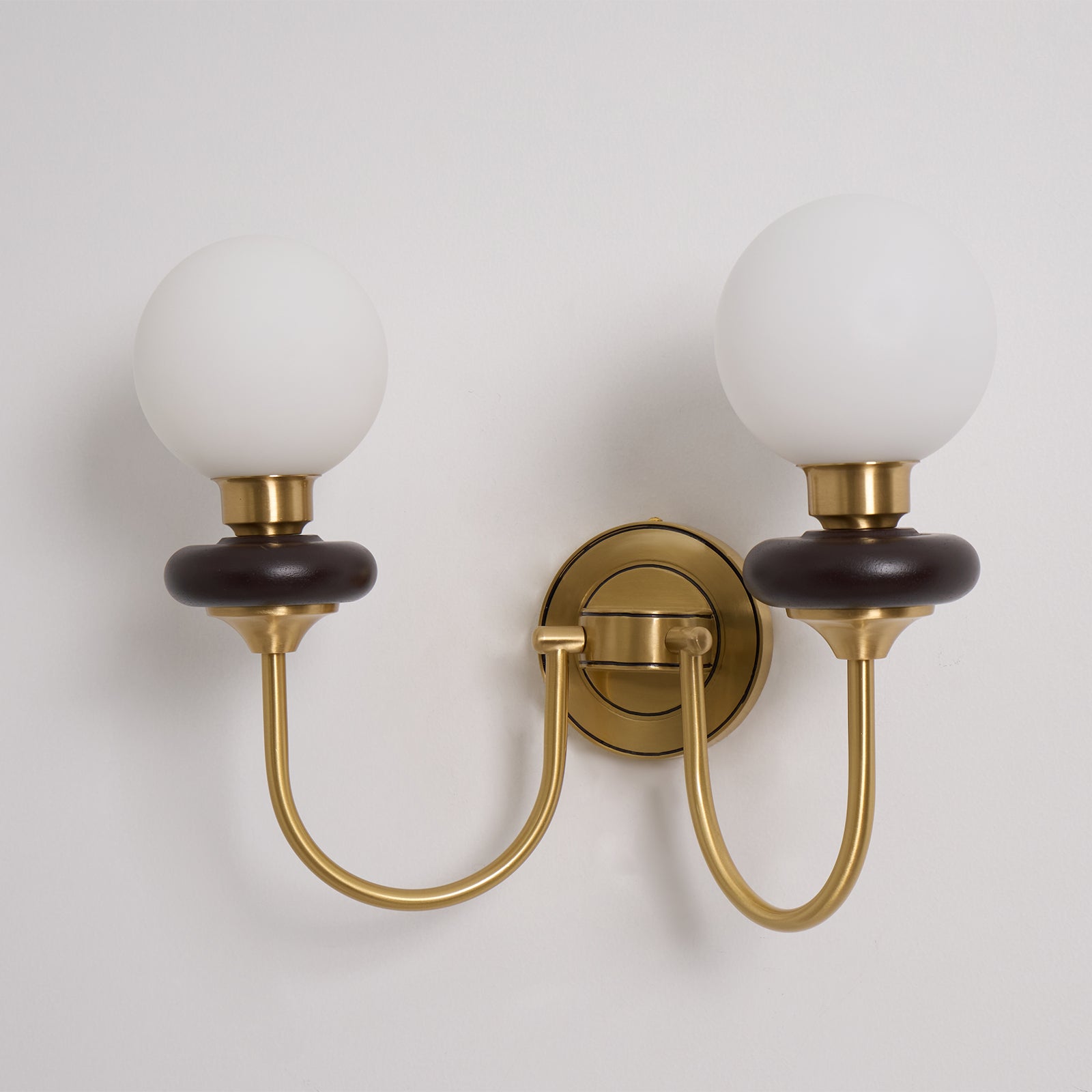 Kiroxen Wall Lamp Premium Nordic Art Walnut Glass-Neutral Decor