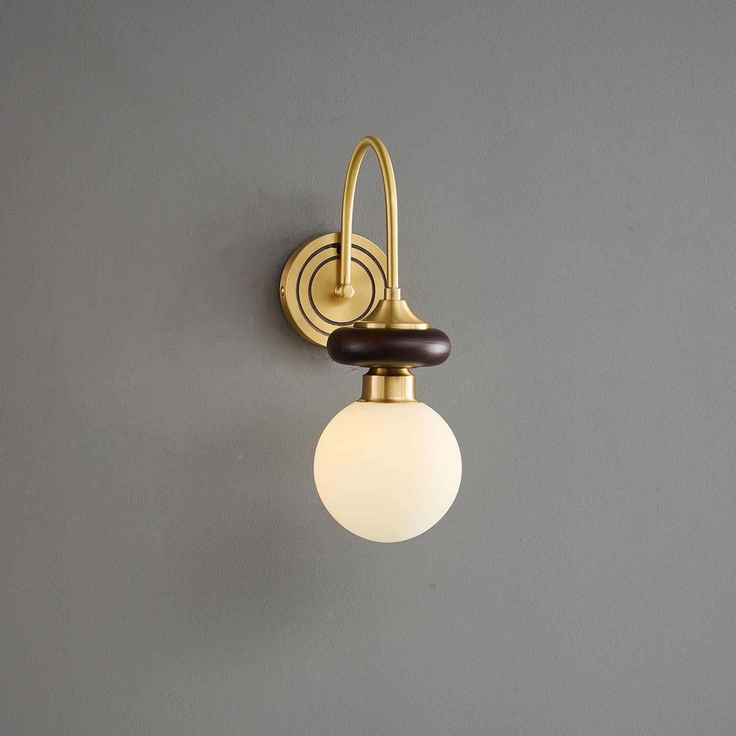 Kiroxen Wall Lamp Premium Nordic Art Walnut Glass-Neutral Decor