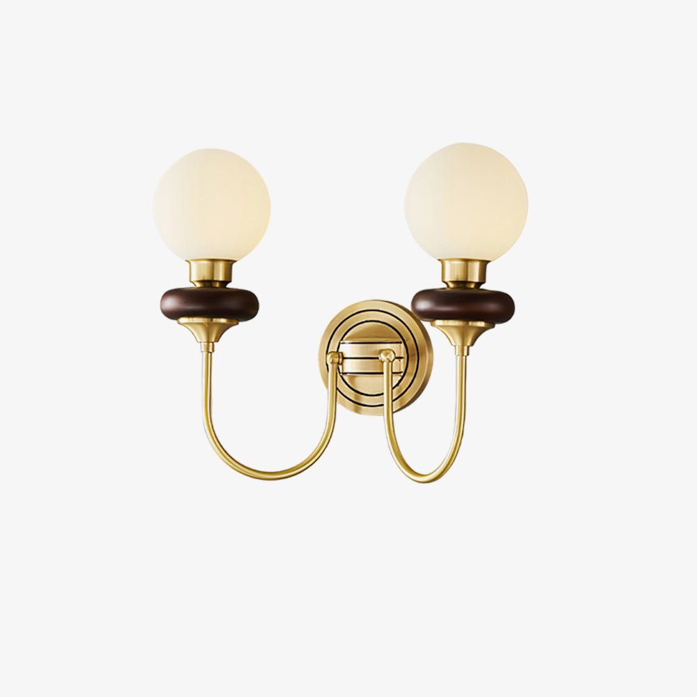 Kiroxen Wall Lamp Premium Nordic Art Walnut Glass-Neutral Decor