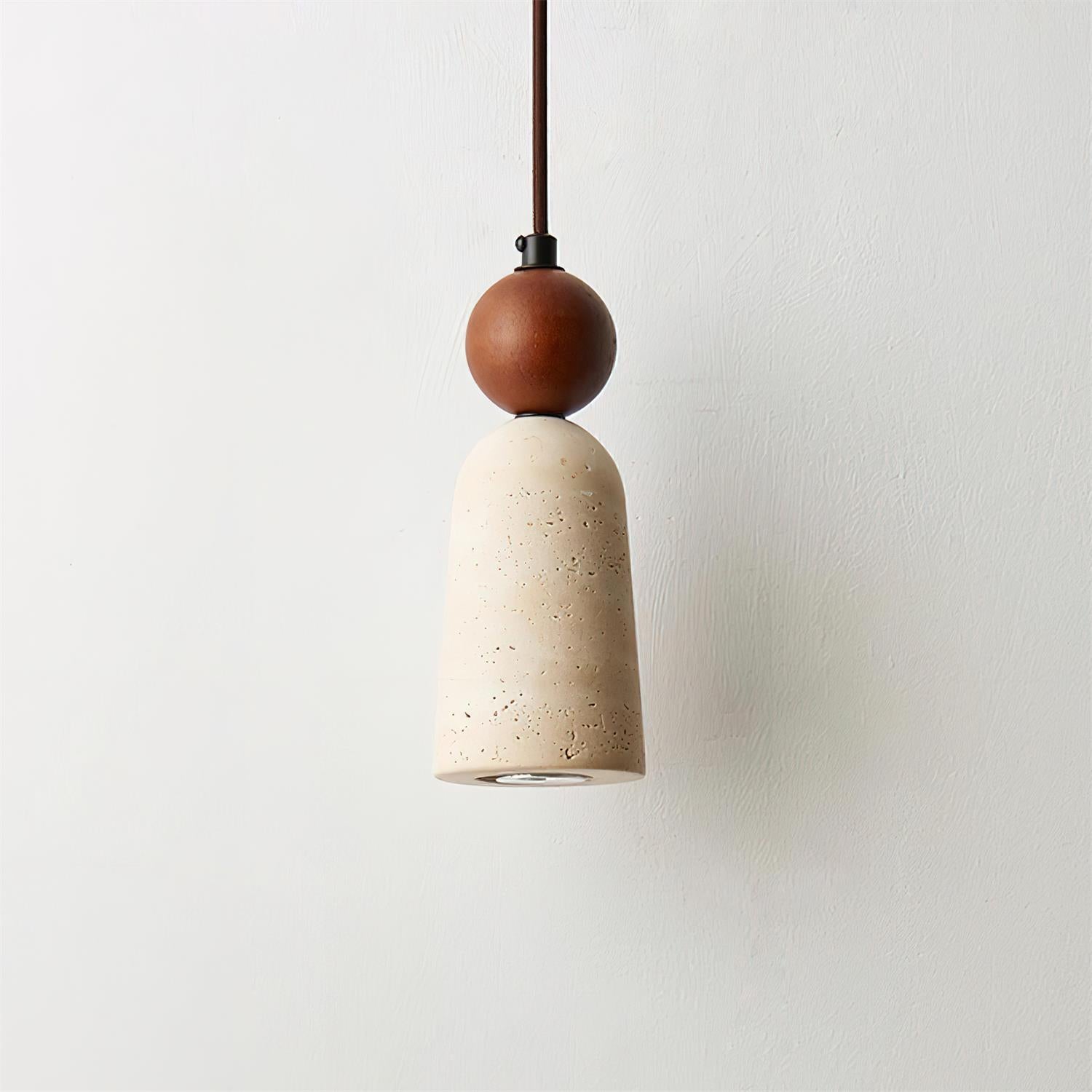 Nolira Pendant Light Wood Travertine Natural-Neutral Decor