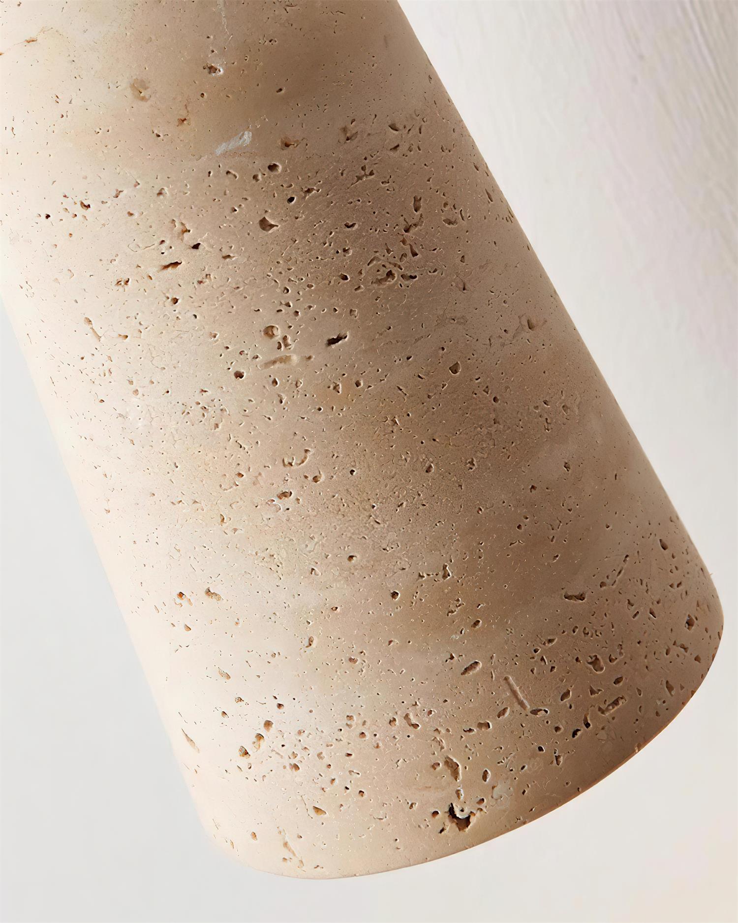 Bellaro Travertine & Wood Pendant Light