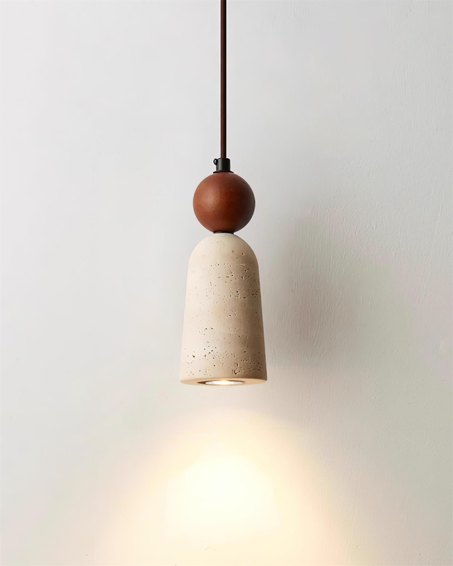 Nolira Pendant Light Wood Travertine Natural-Neutral Decor