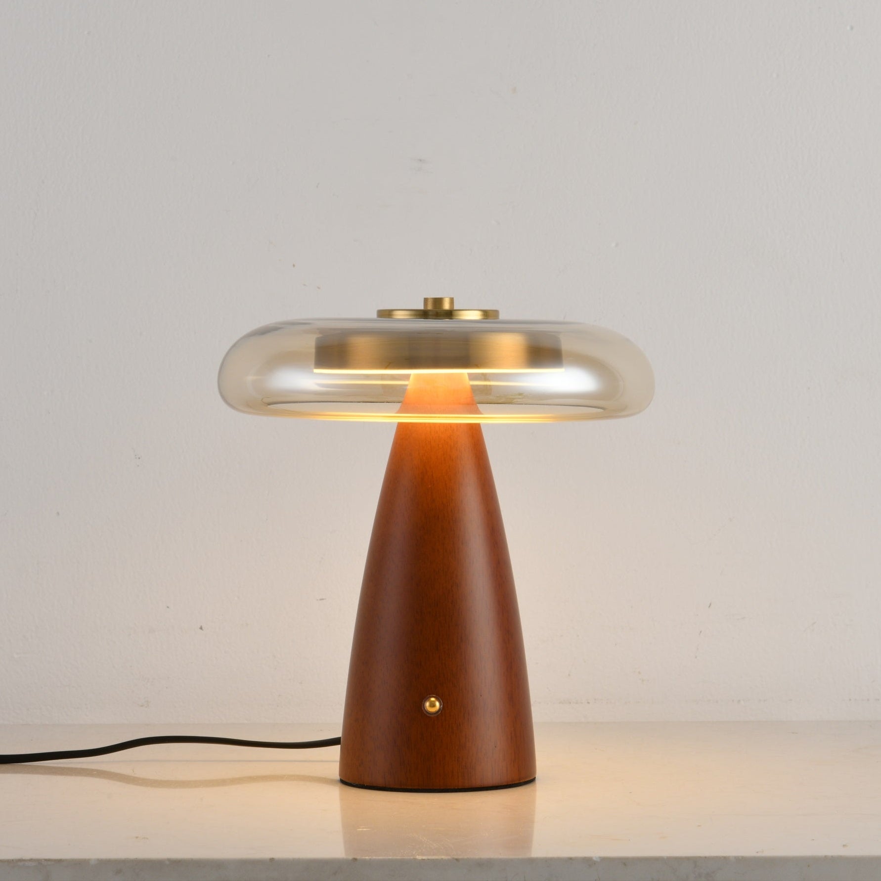 Mushroom Retro Glass Table Lamp-Neutral Decor