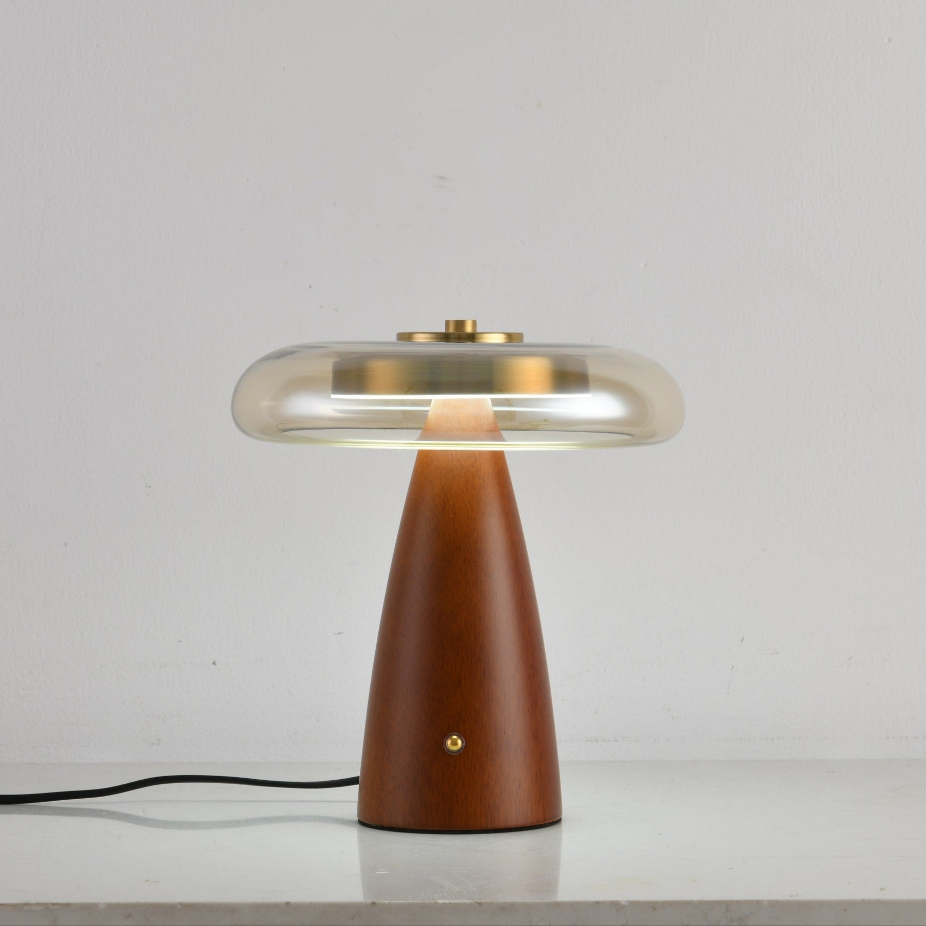 Mushroom Retro Glass Table Lamp-Neutral Decor
