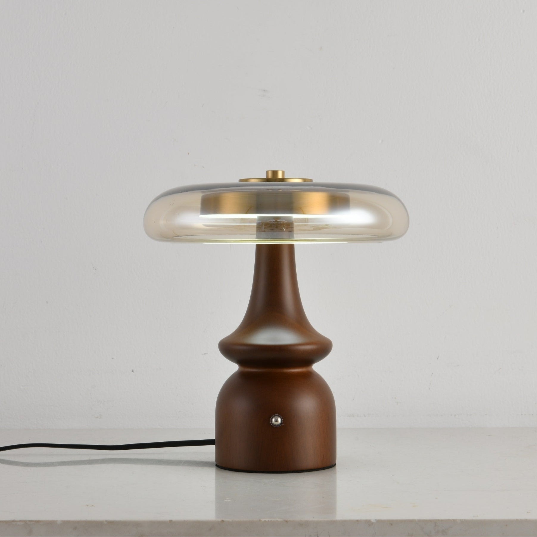 Mushroom Retro Glass Table Lamp-Neutral Decor