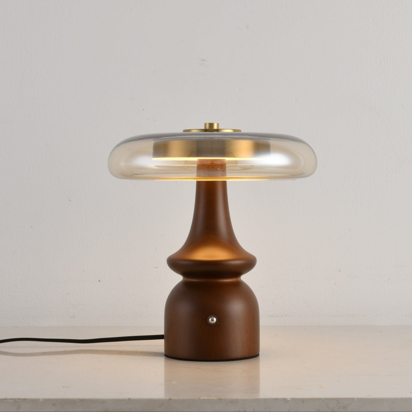 Mushroom Retro Glass Table Lamp-Neutral Decor