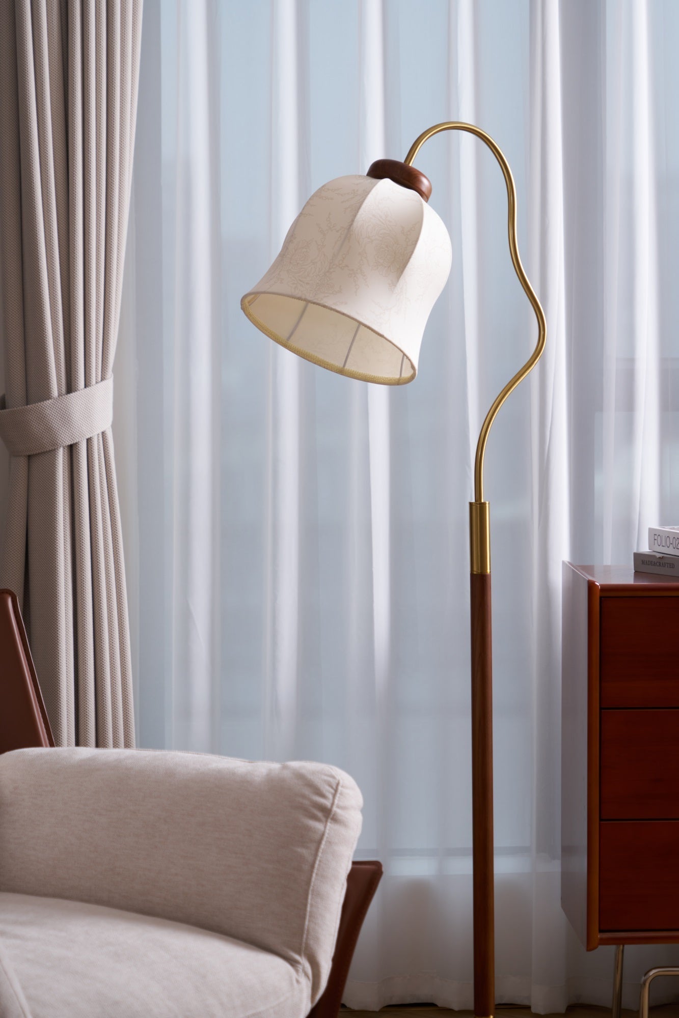 Elysia Classic Wood Floor Lamp-Neutral Decor