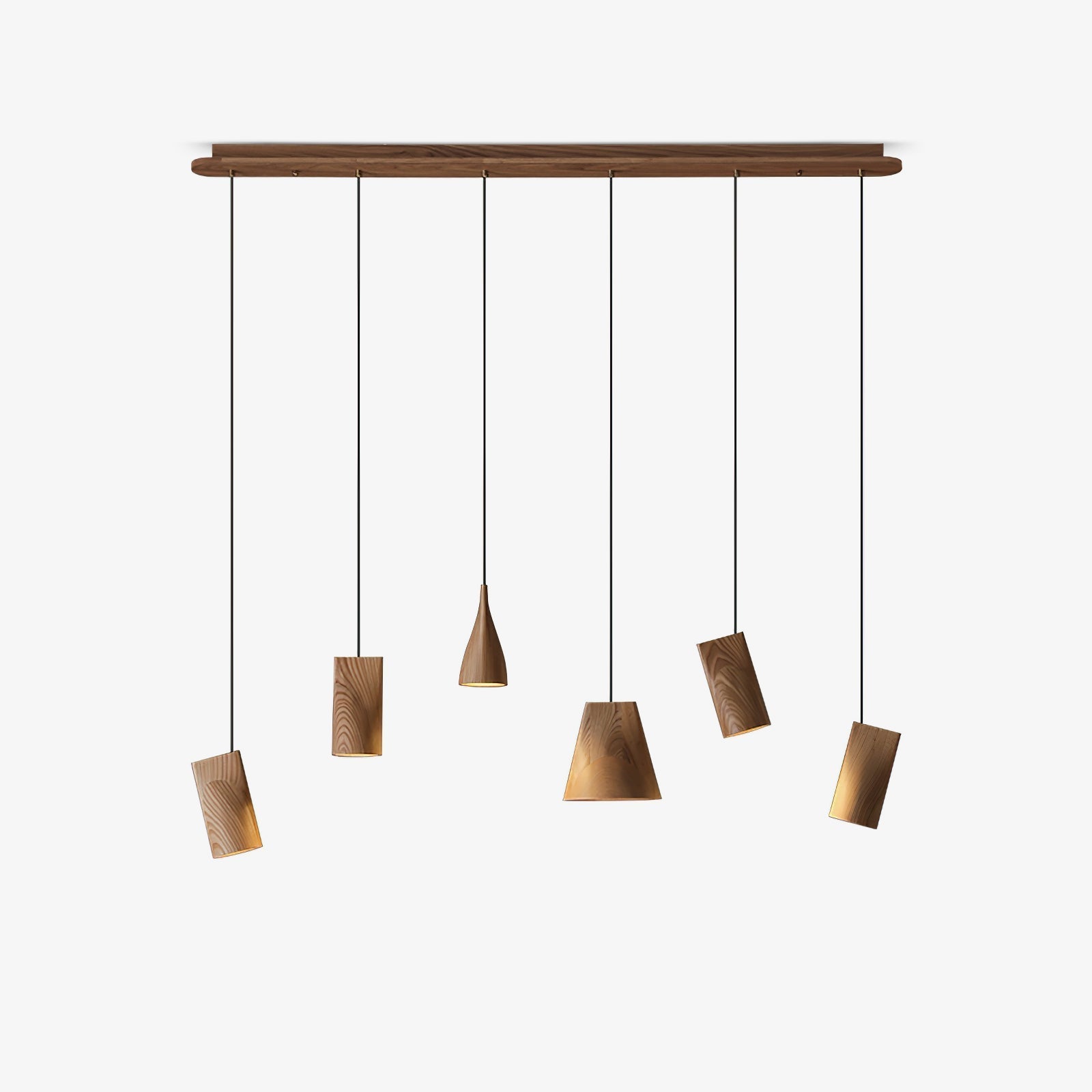 Ivarara Asymmetrical Wood Pendant Light-Neutral Decor