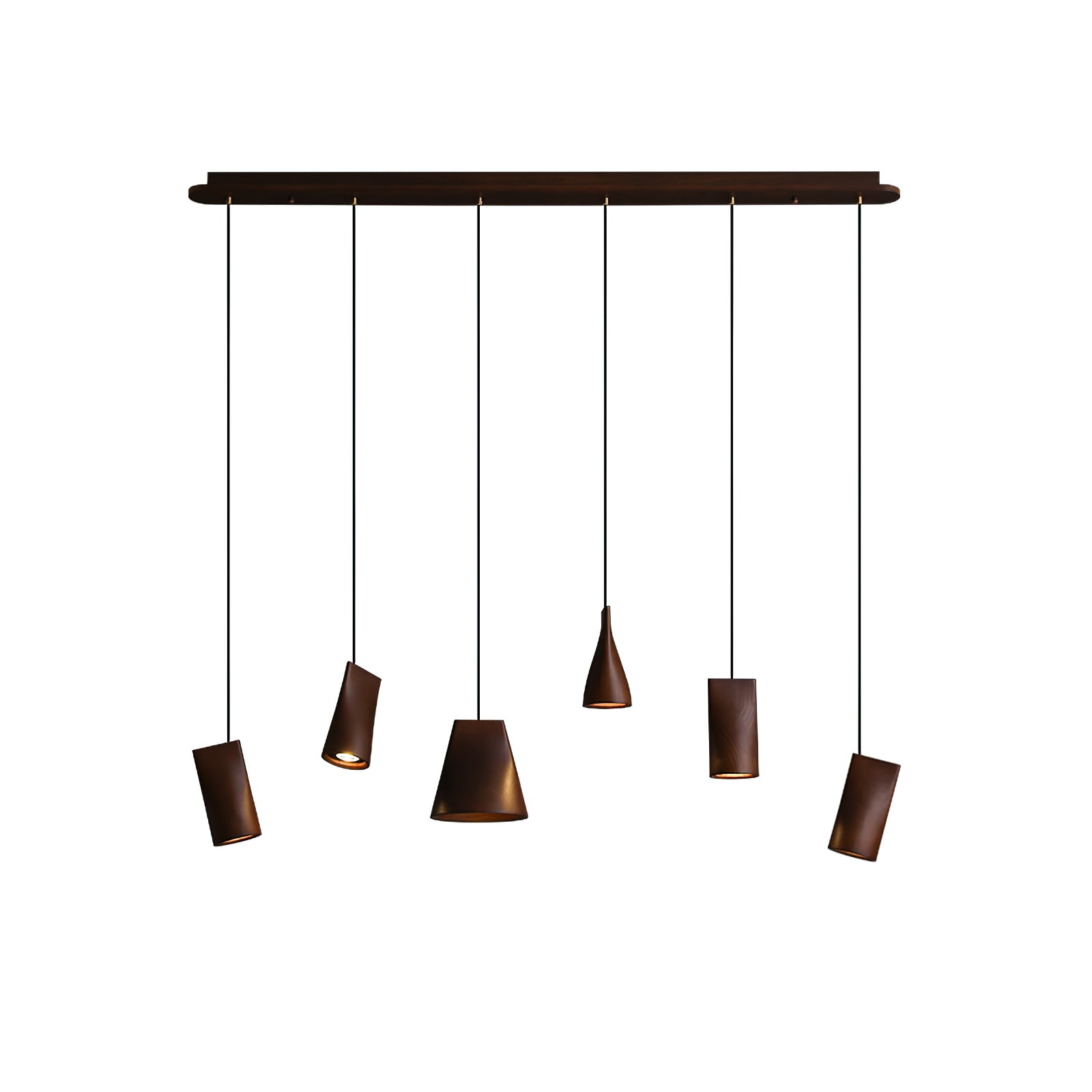 Ivarara Asymmetrical Wood Pendant Light-Neutral Decor