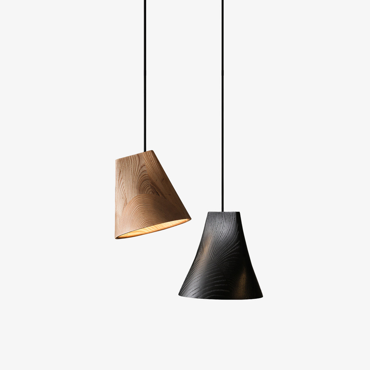 Ivarara Asymmetrical Wood Pendant Light-Neutral Decor