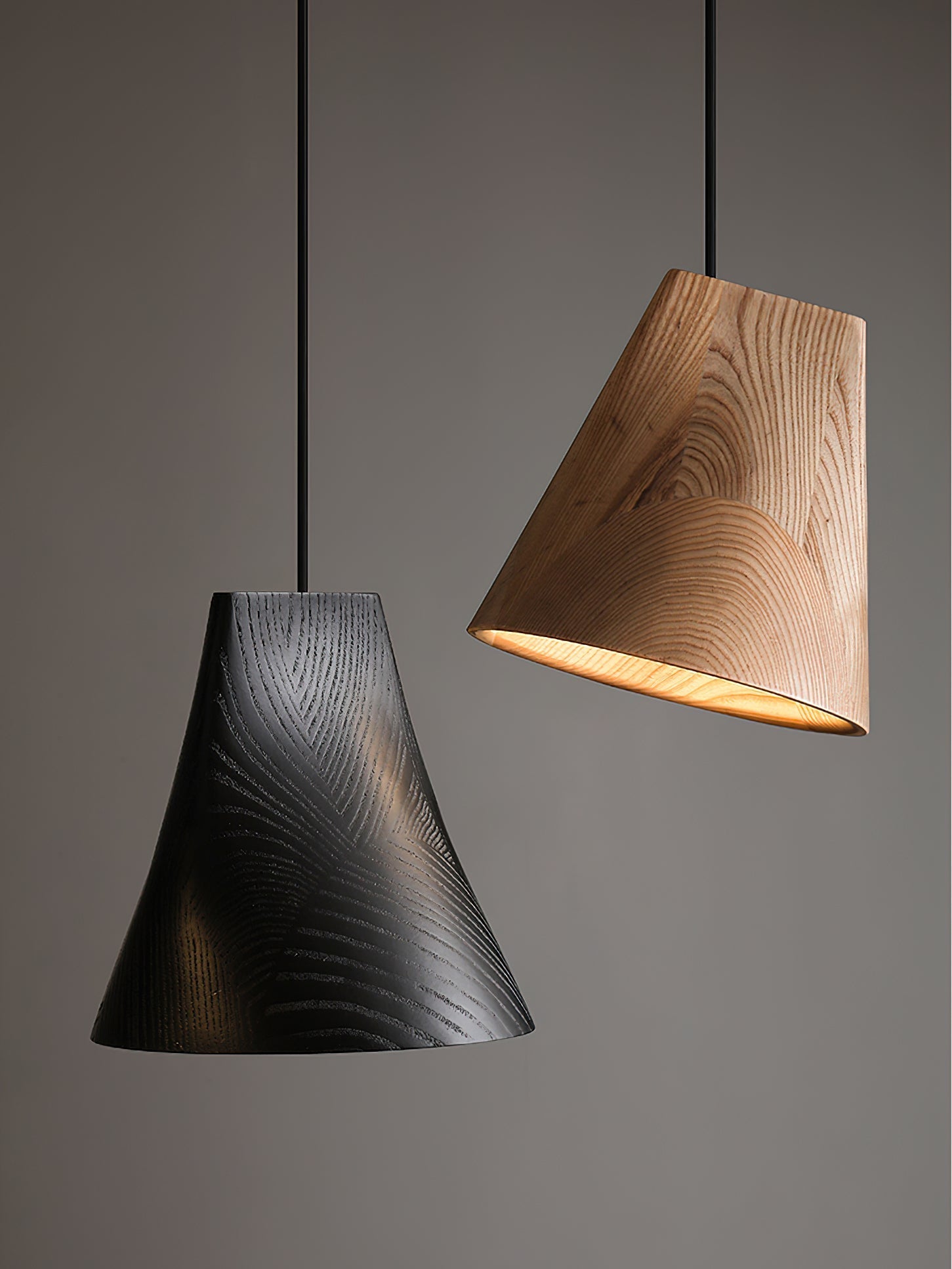 Ivarara Asymmetrical Wood Pendant Light-Neutral Decor