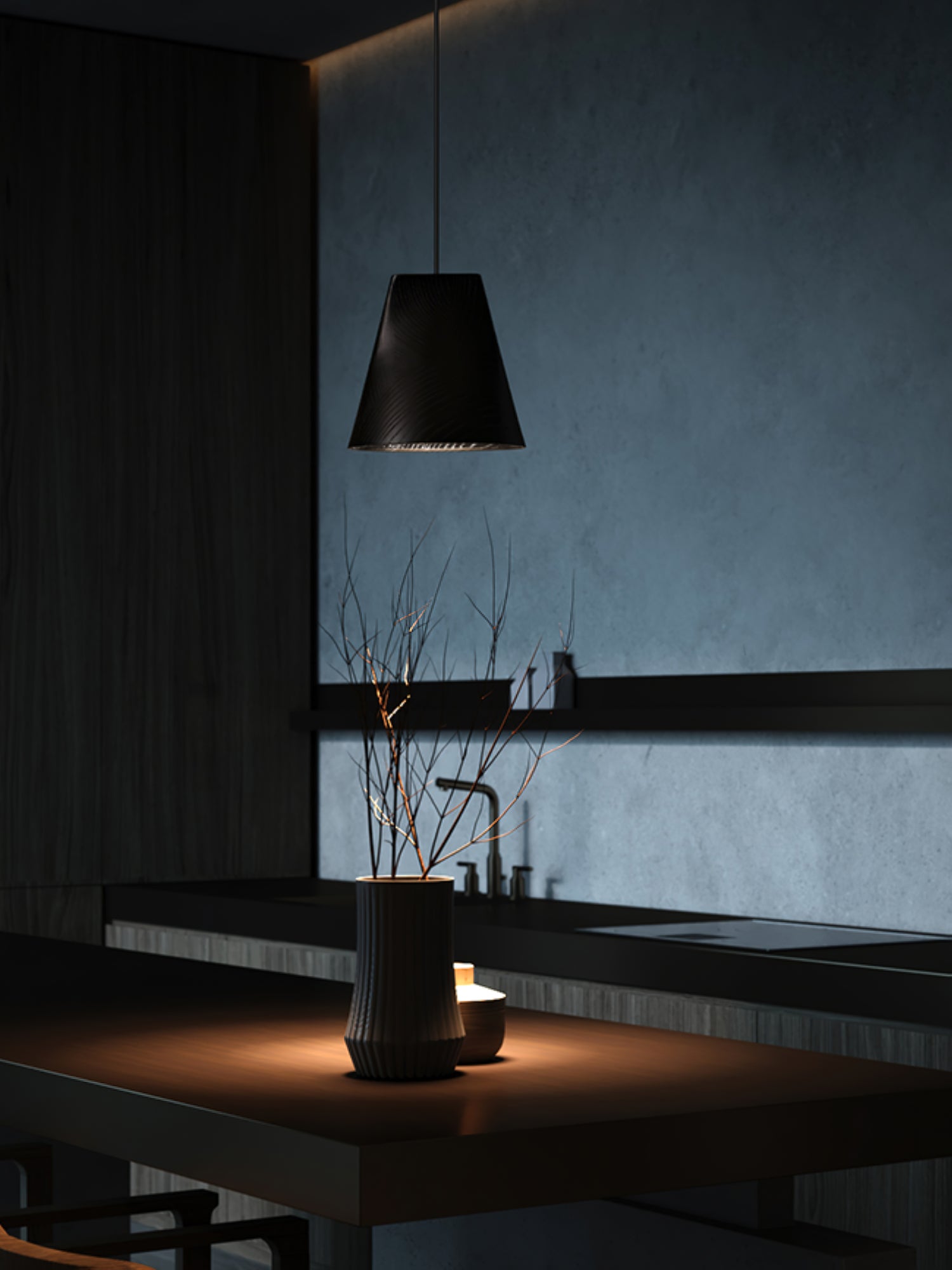Ivarara Asymmetrical Wood Pendant Light-Neutral Decor
