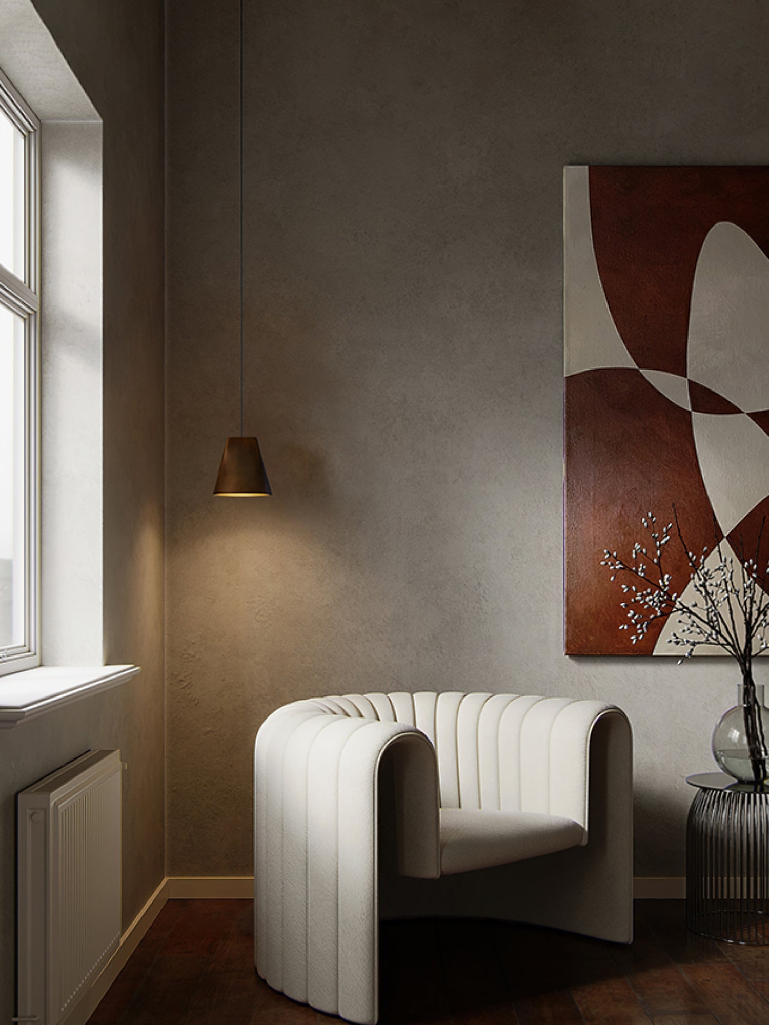 Ivarara Asymmetrical Wood Pendant Light-Neutral Decor