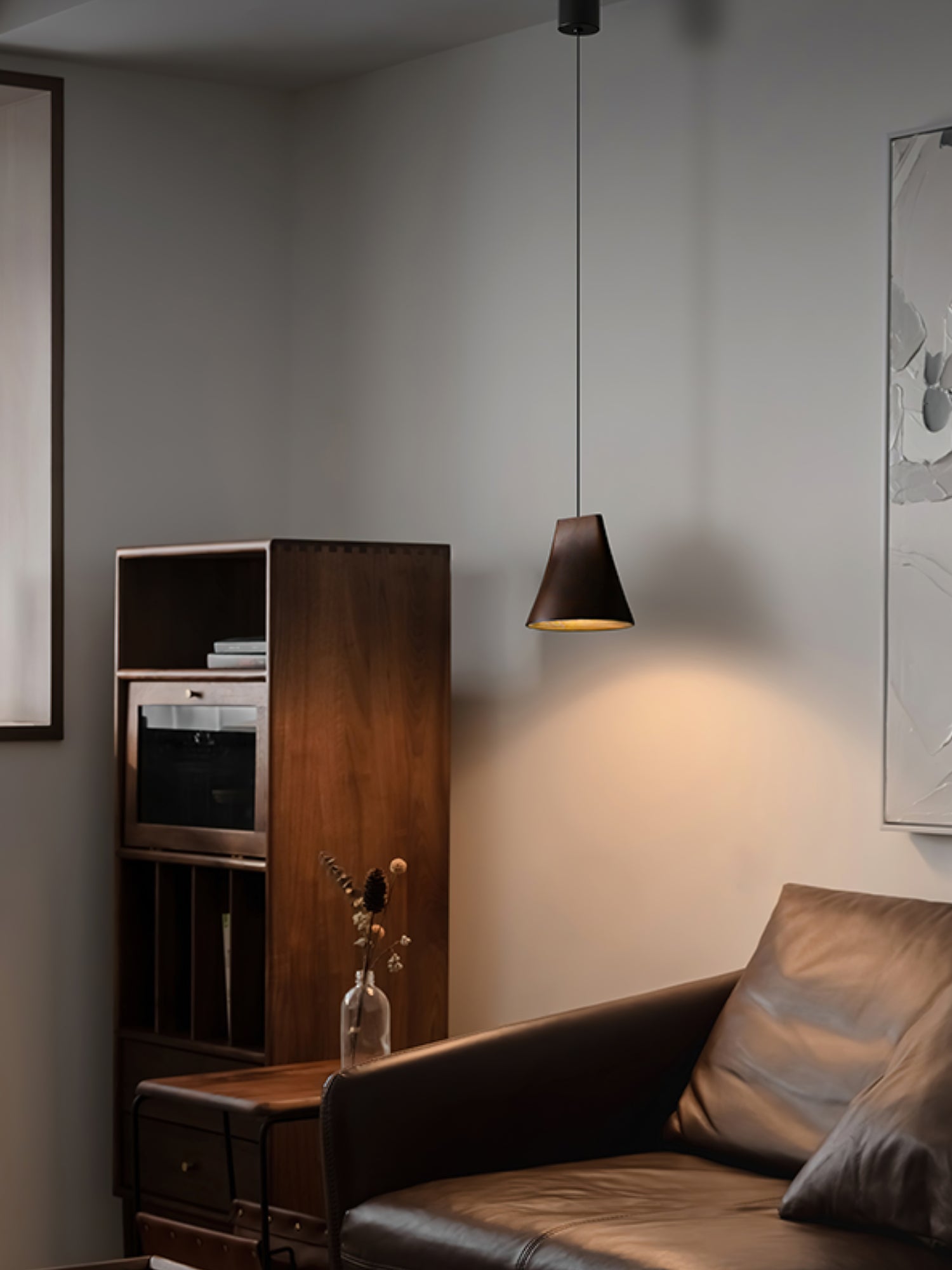 Ivarara Asymmetrical Wood Pendant Light-Neutral Decor