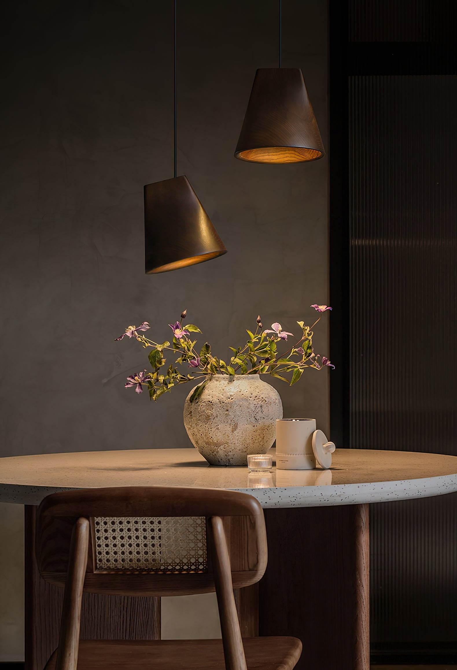Ivarara Asymmetrical Wood Pendant Light-Neutral Decor