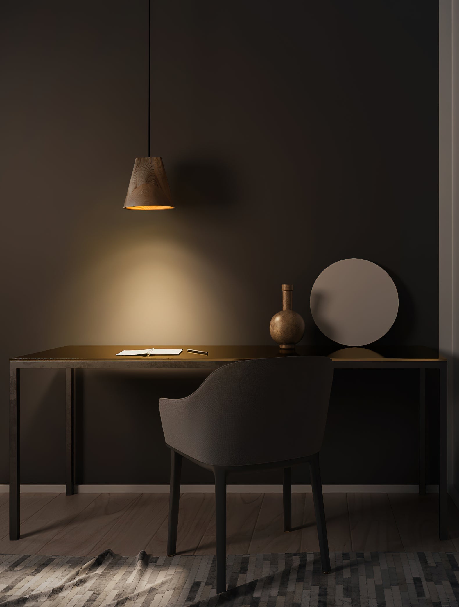 Ivarara Asymmetrical Wood Pendant Light-Neutral Decor