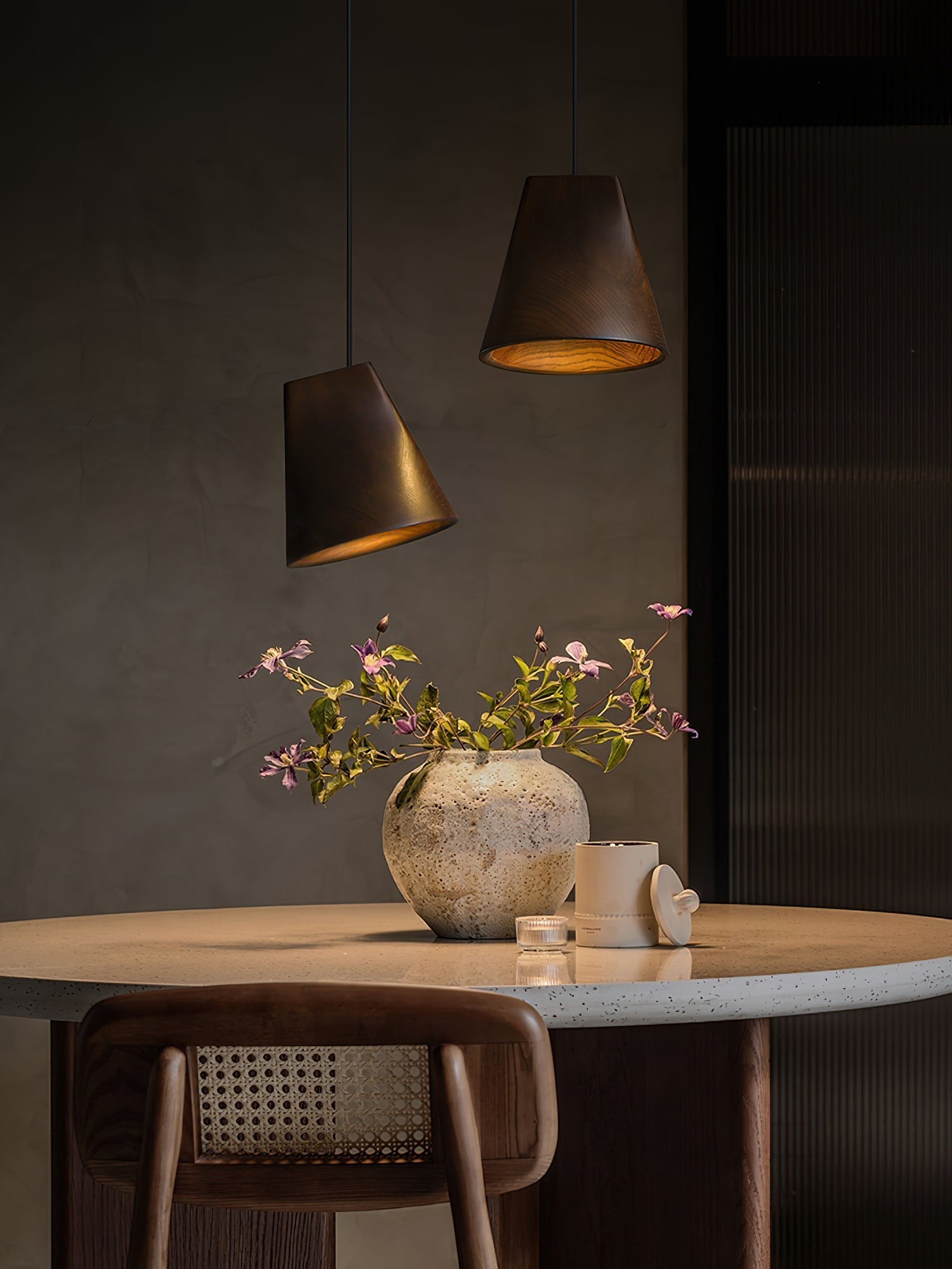 Ivarara Asymmetrical Wood Pendant Light-Neutral Decor