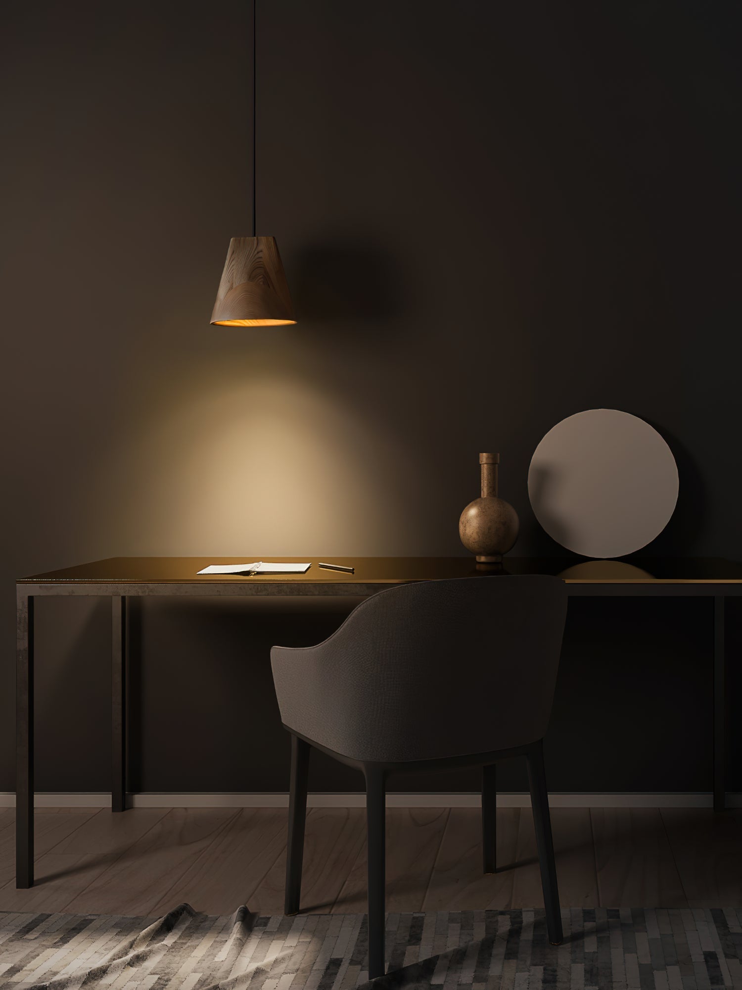Ivarara Asymmetrical Wood Pendant Light-Neutral Decor