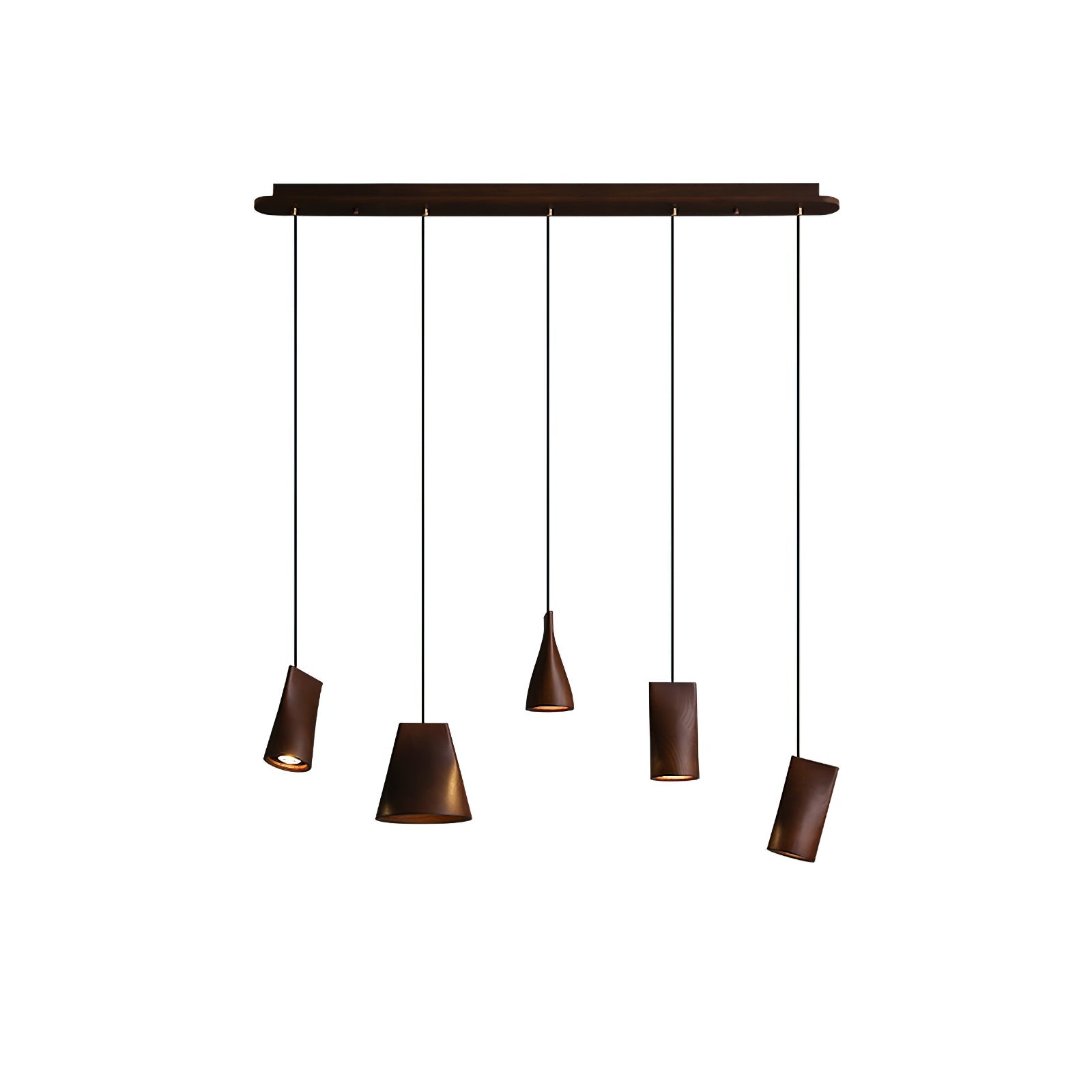 Ivarara Asymmetrical Wood Pendant Light-Neutral Decor