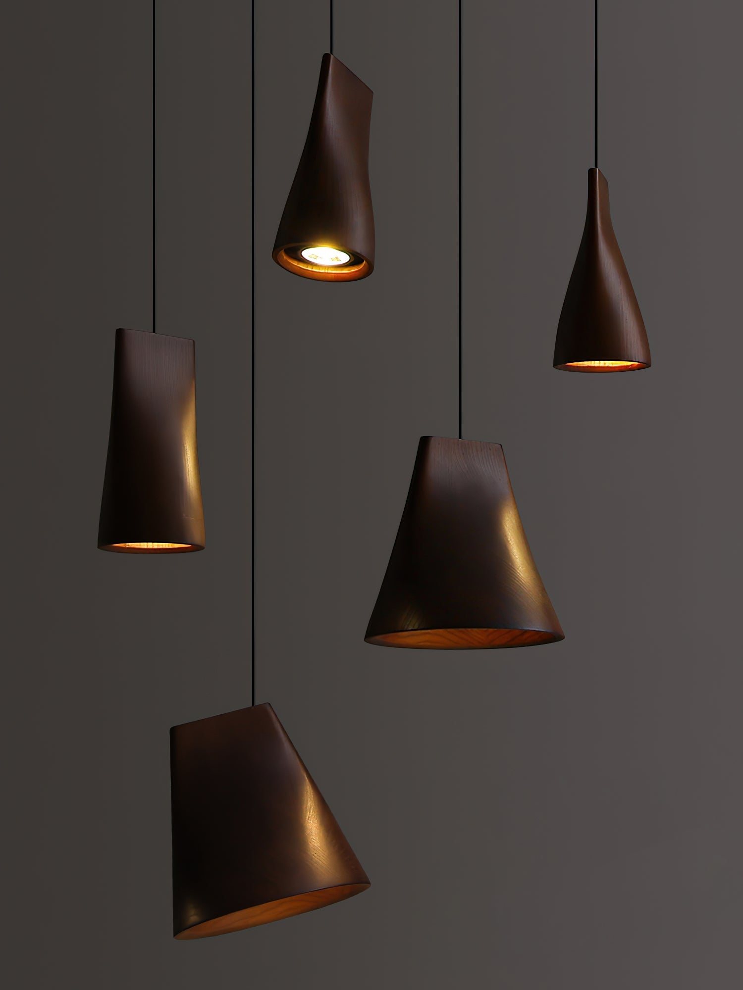 Ivarara Asymmetrical Wood Pendant Light-Neutral Decor