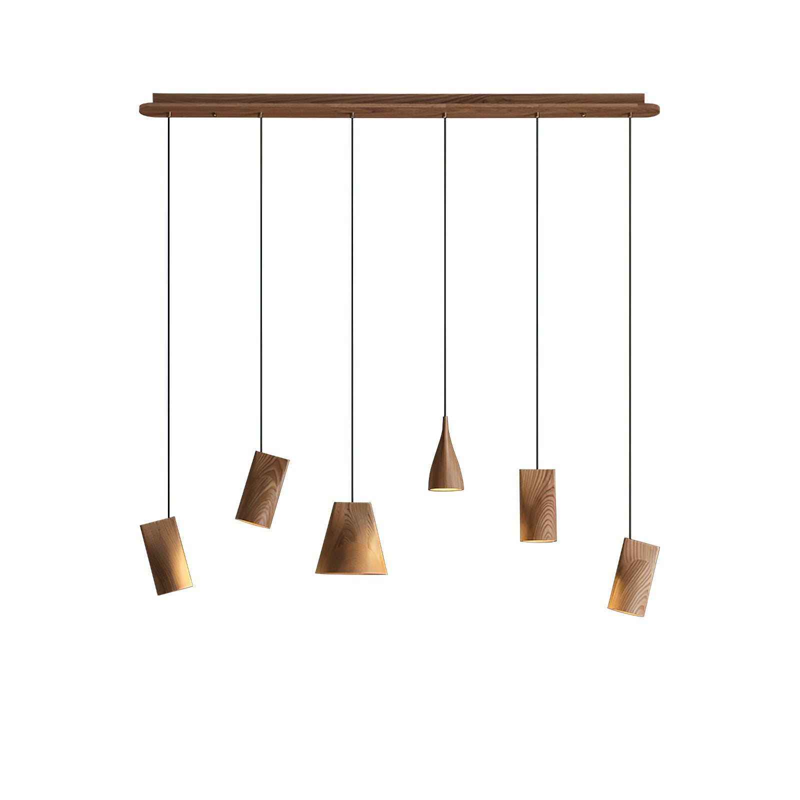 Ivarara Asymmetrical Wood Pendant Light-Neutral Decor