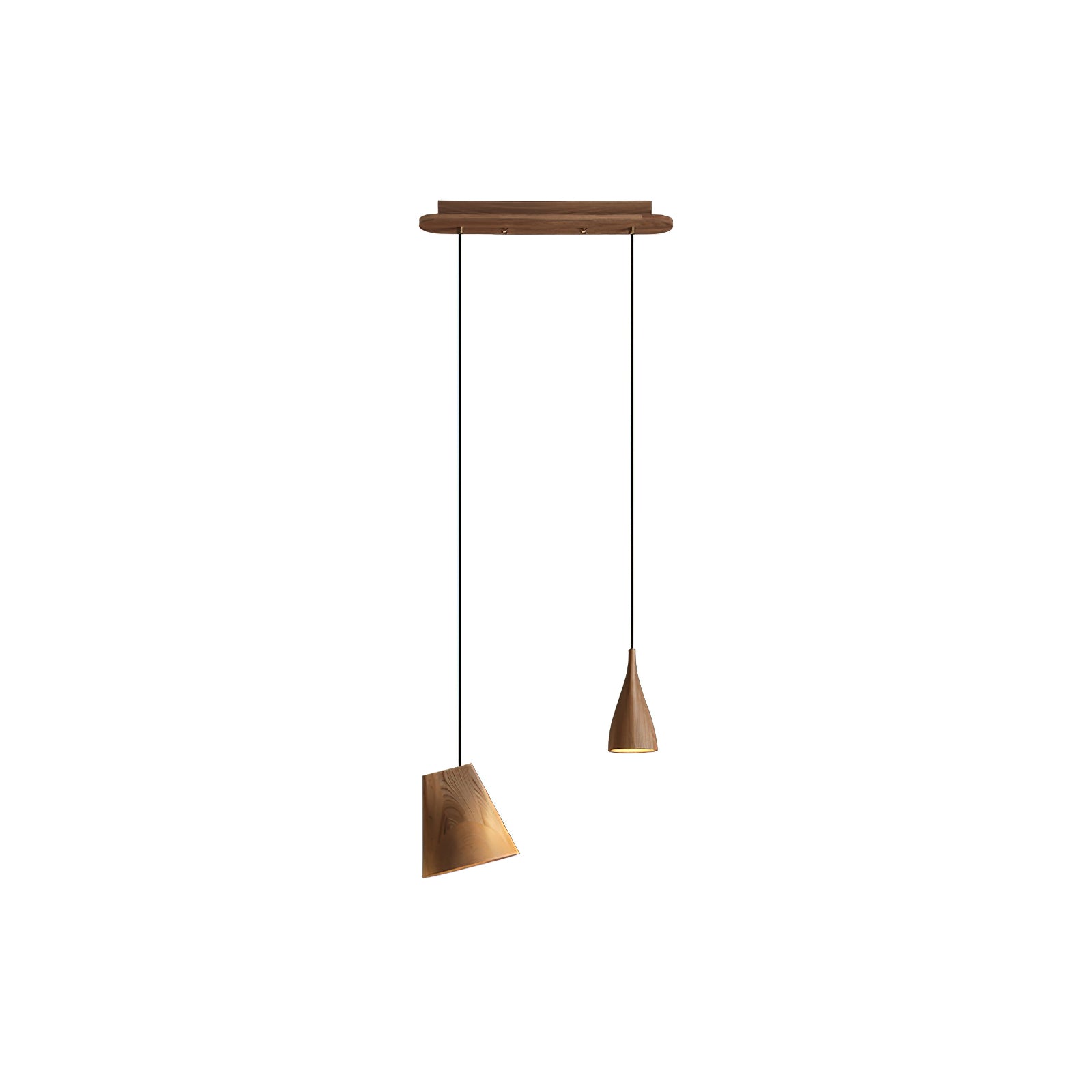 Ivarara Asymmetrical Wood Pendant Light-Neutral Decor