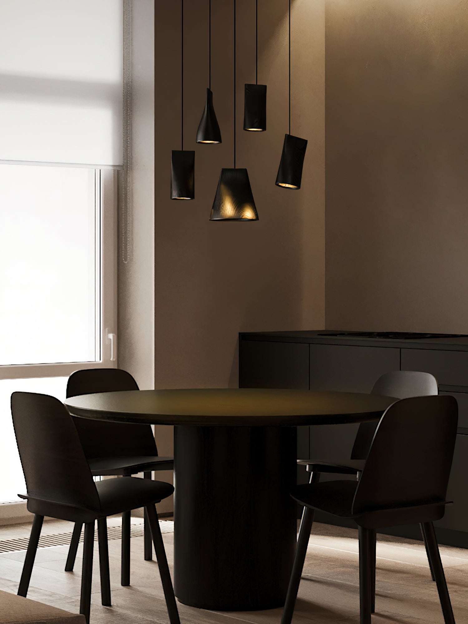 Ivarara Asymmetrical Wood Pendant Light-Neutral Decor