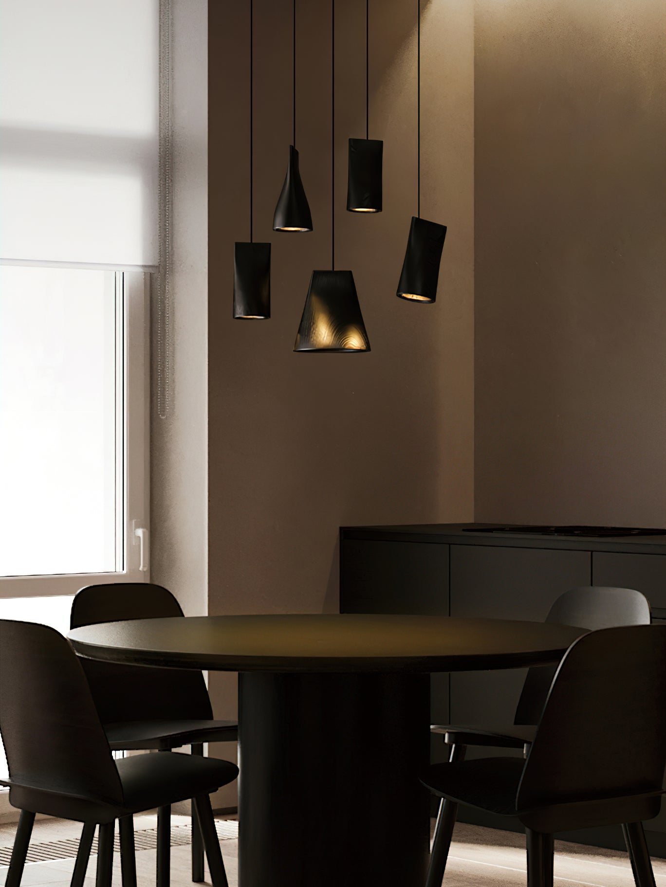 Ivarara Asymmetrical Wood Pendant Light-Neutral Decor