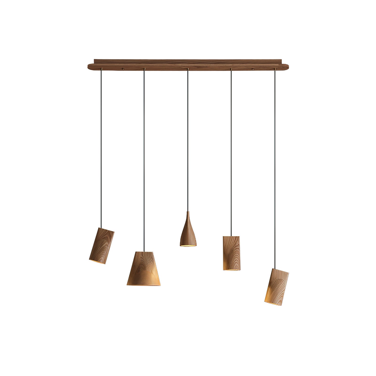 Ivarara Asymmetrical Wood Pendant Light-Neutral Decor