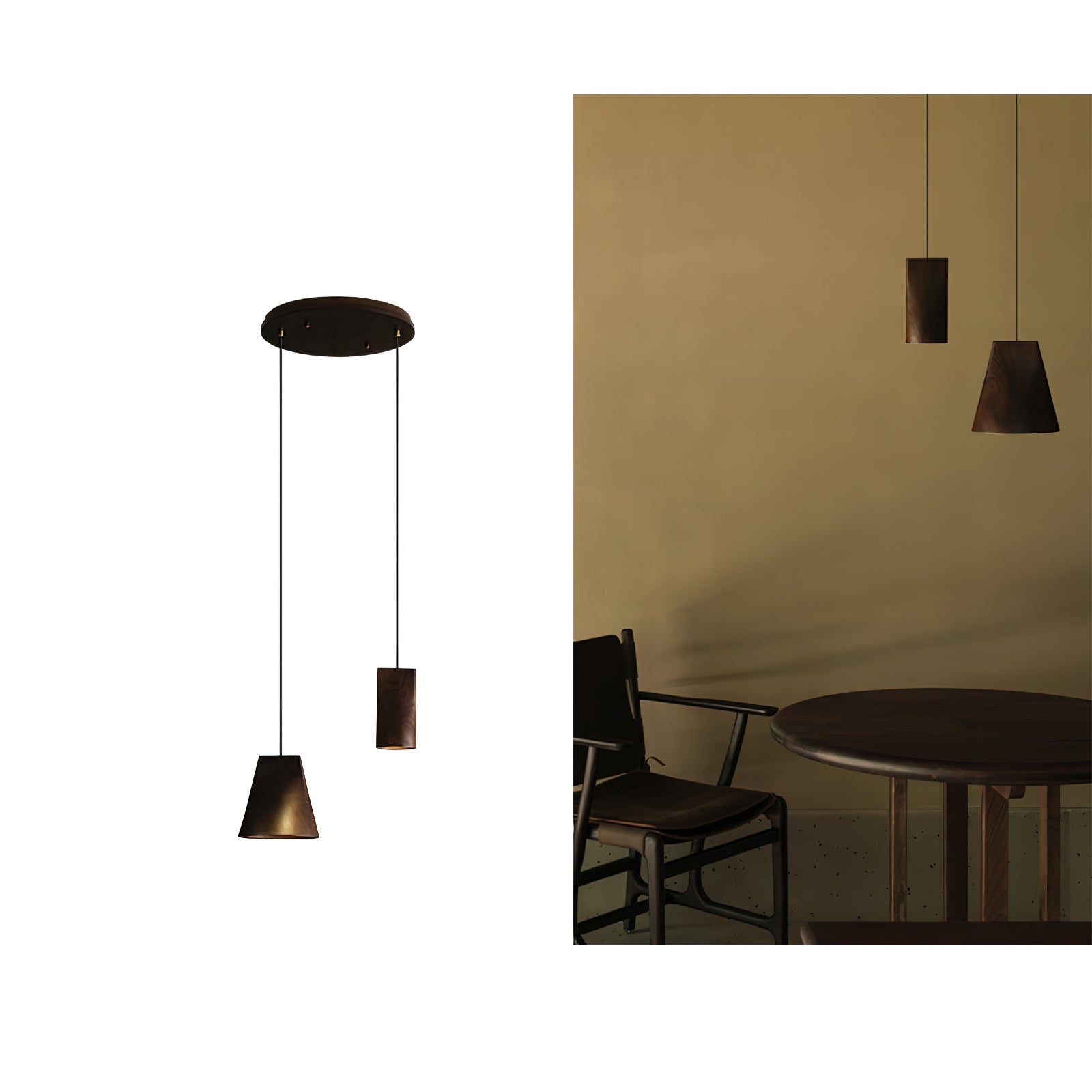 Ivarara Asymmetrical Wood Pendant Light-Neutral Decor
