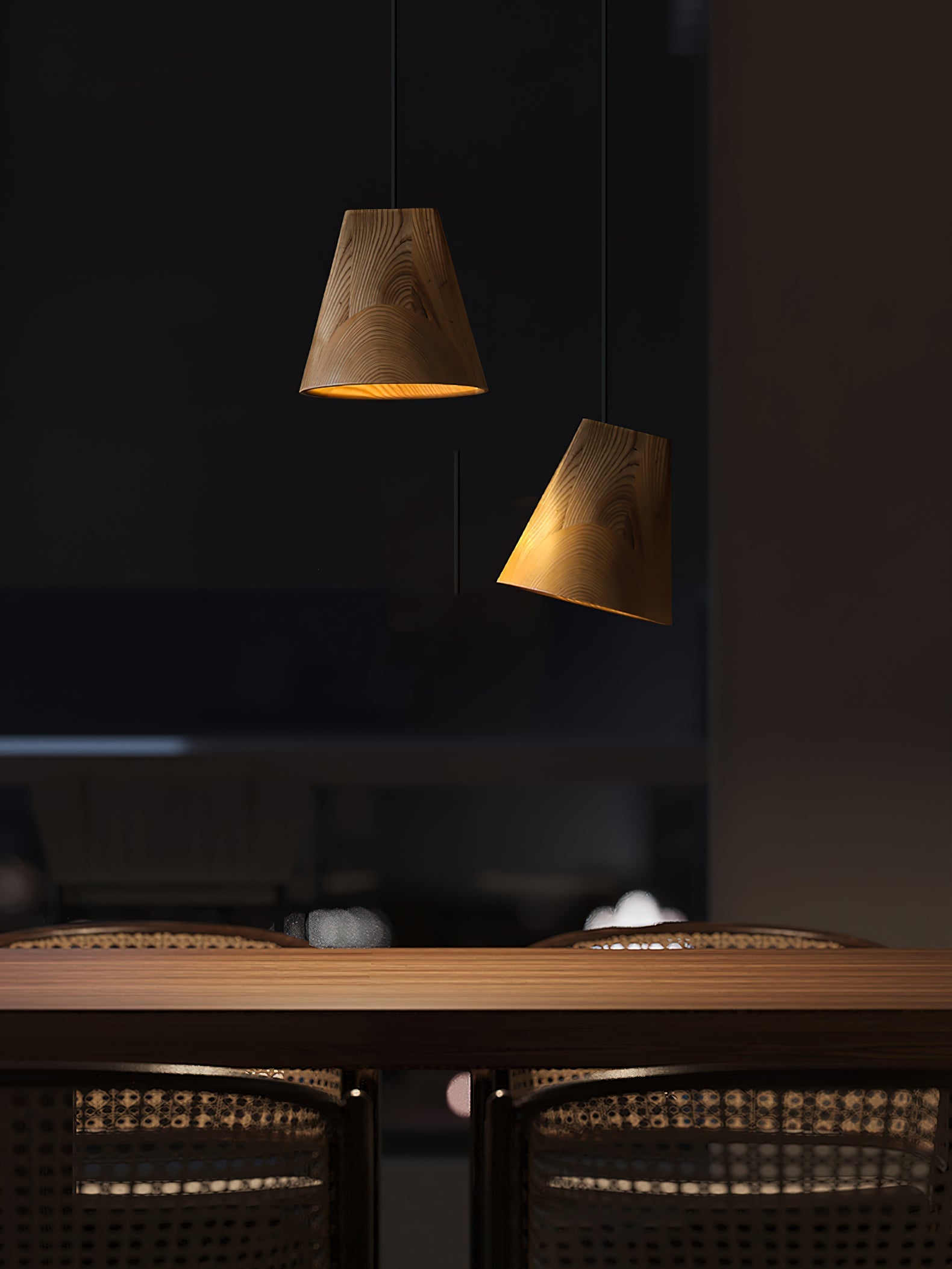 Ivarara Asymmetrical Wood Pendant Light-Neutral Decor