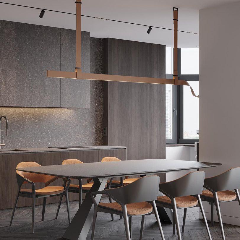 Zaleth Modern Leather Pendant Lamp-Neutral Decor