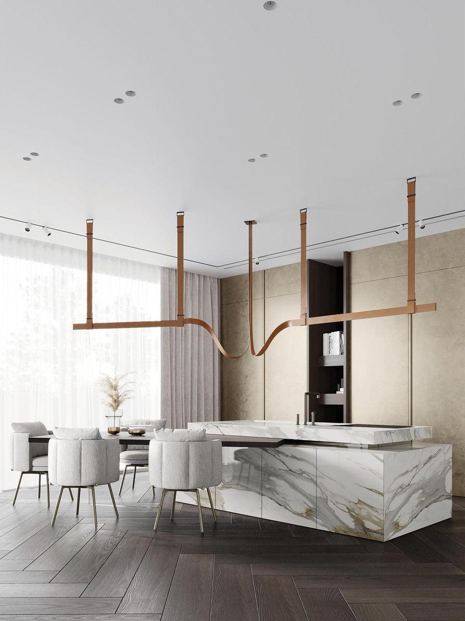 Zaleth Modern Leather Pendant Lamp-Neutral Decor