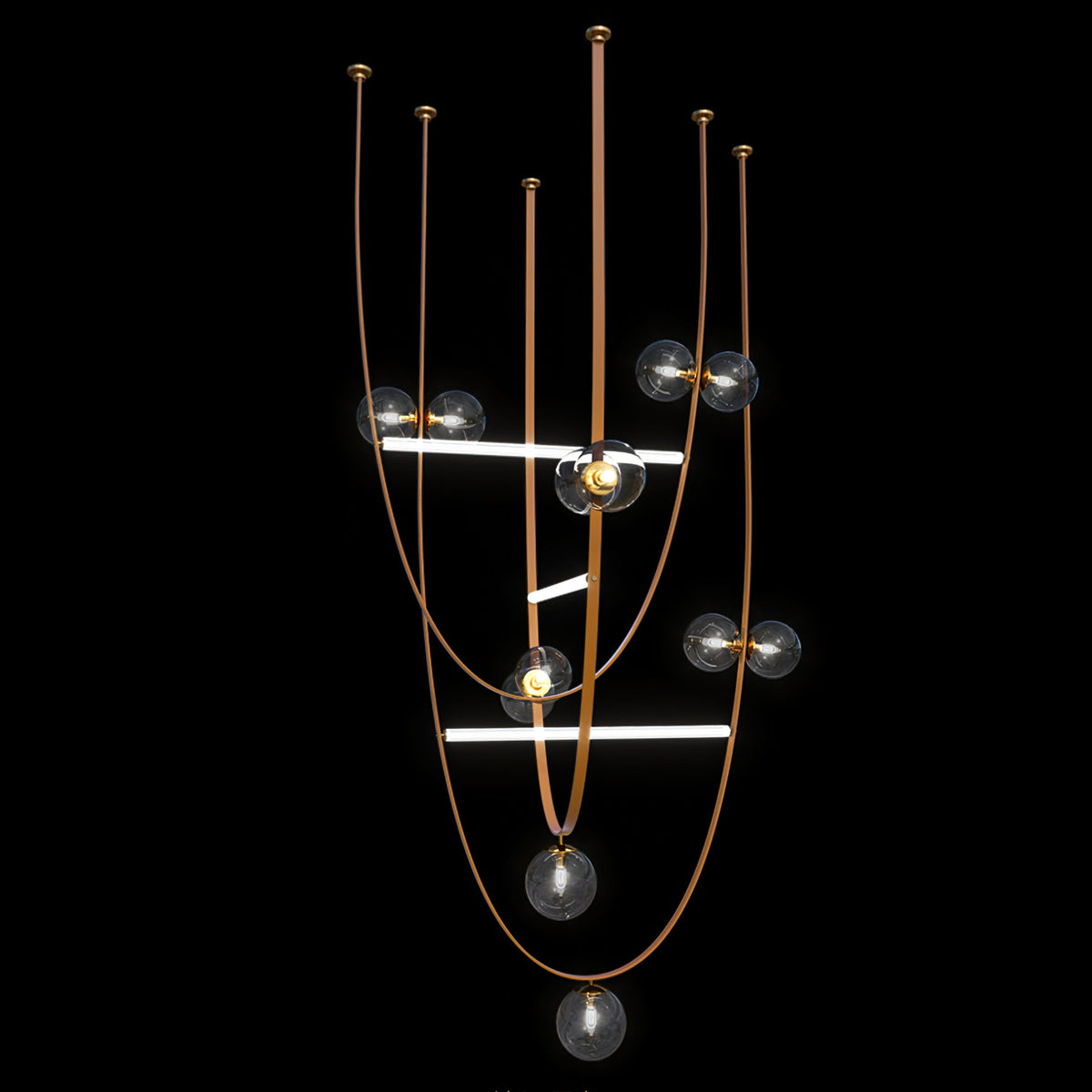 Belt Leather Ball Chandelier