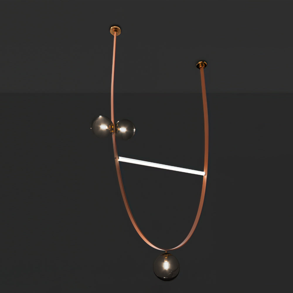 Belt Leather Ball Chandelier