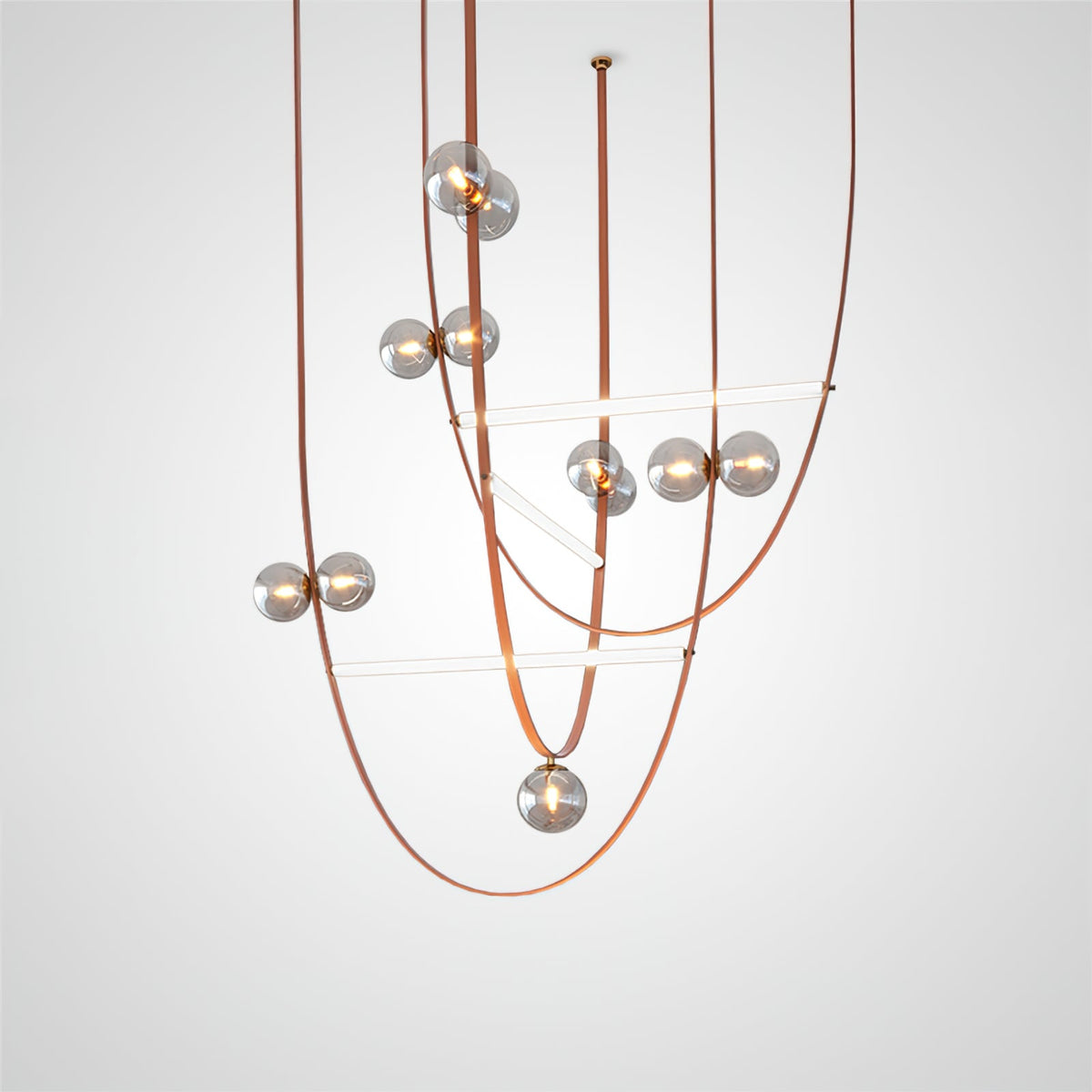 Belt Leather Ball Chandelier