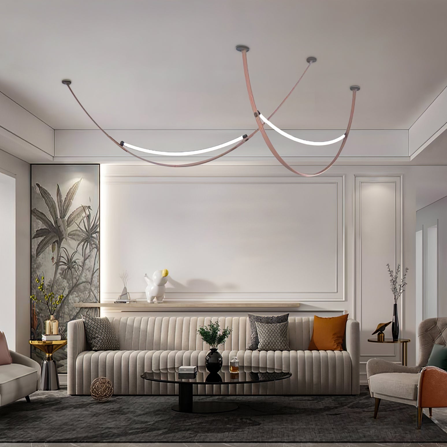 Dixu Pendant Lamp Leather LED Belt-Neutral Decor