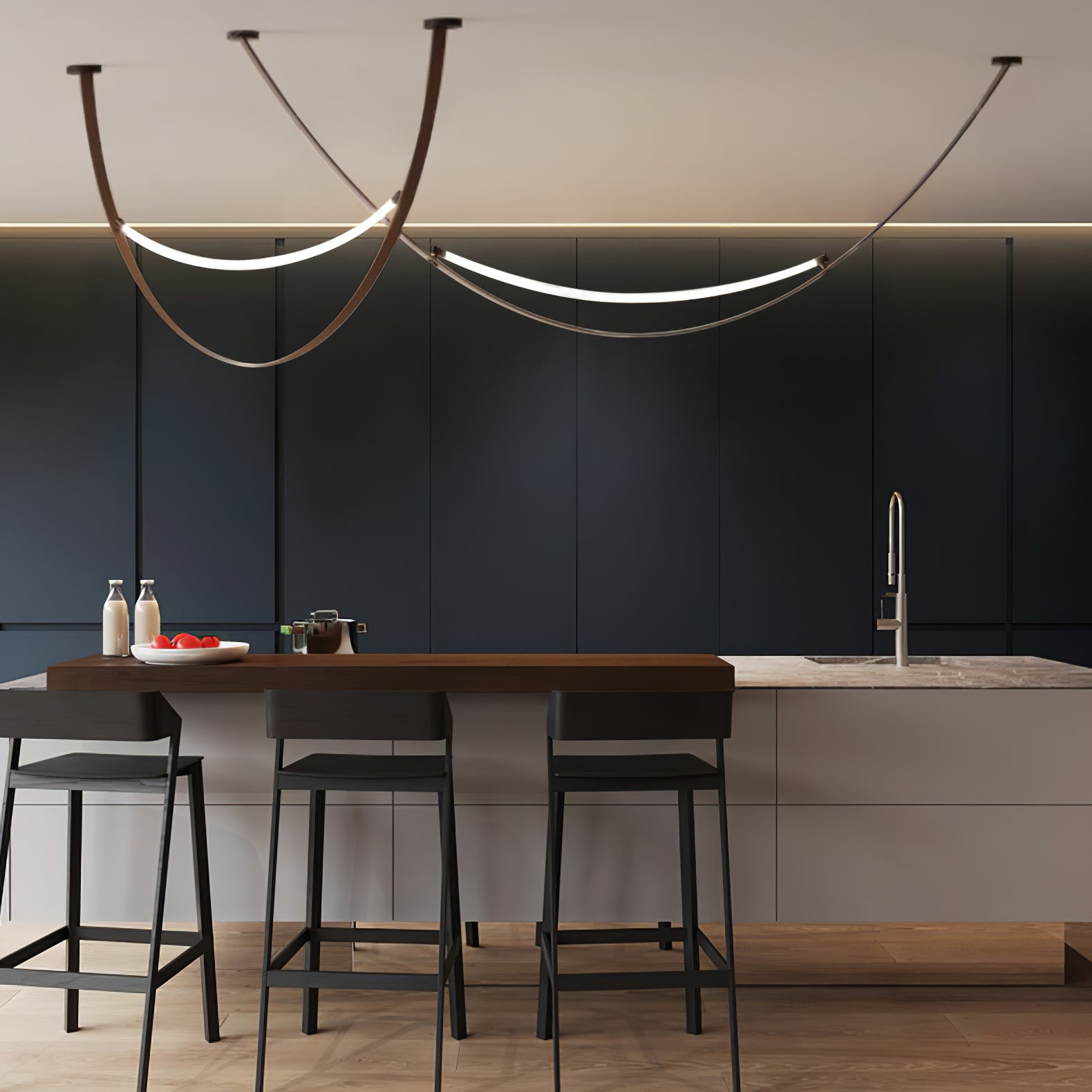 Dixu Pendant Lamp Leather LED Belt-Neutral Decor
