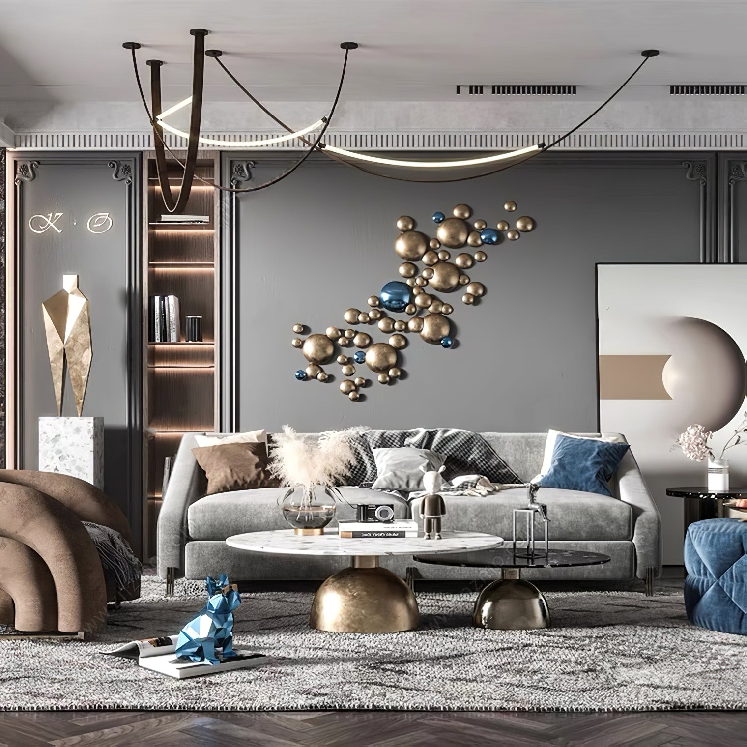 Dixu Pendant Lamp Leather LED Belt-Neutral Decor