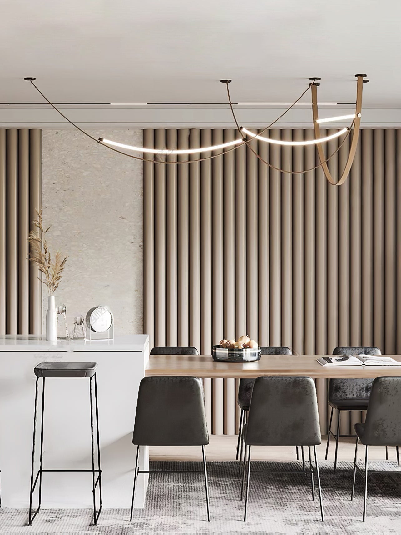 Dixu Pendant Lamp Leather LED Belt-Neutral Decor
