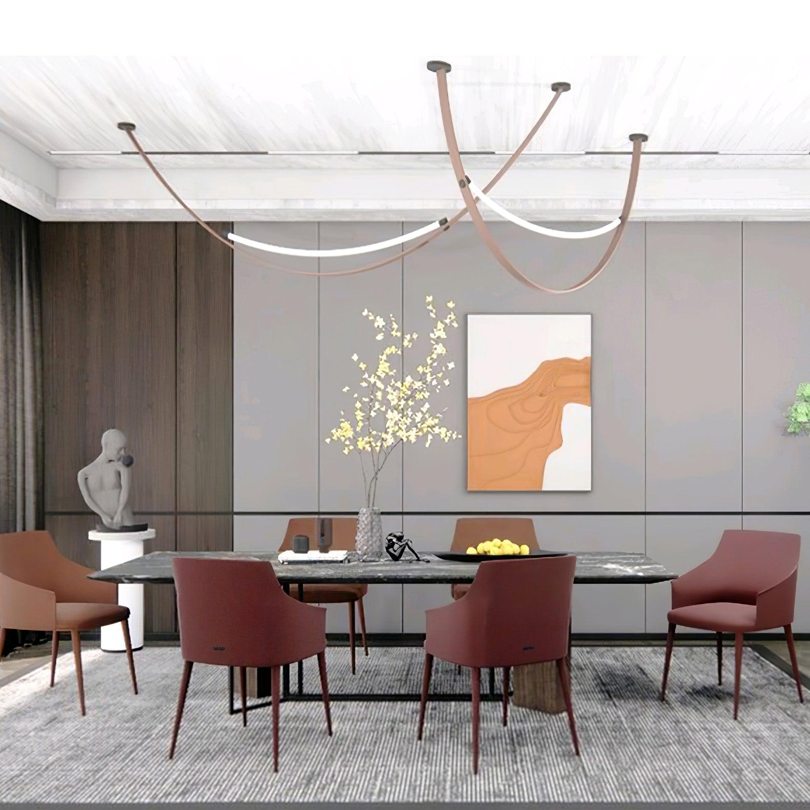 Dixu Pendant Lamp Leather LED Belt-Neutral Decor